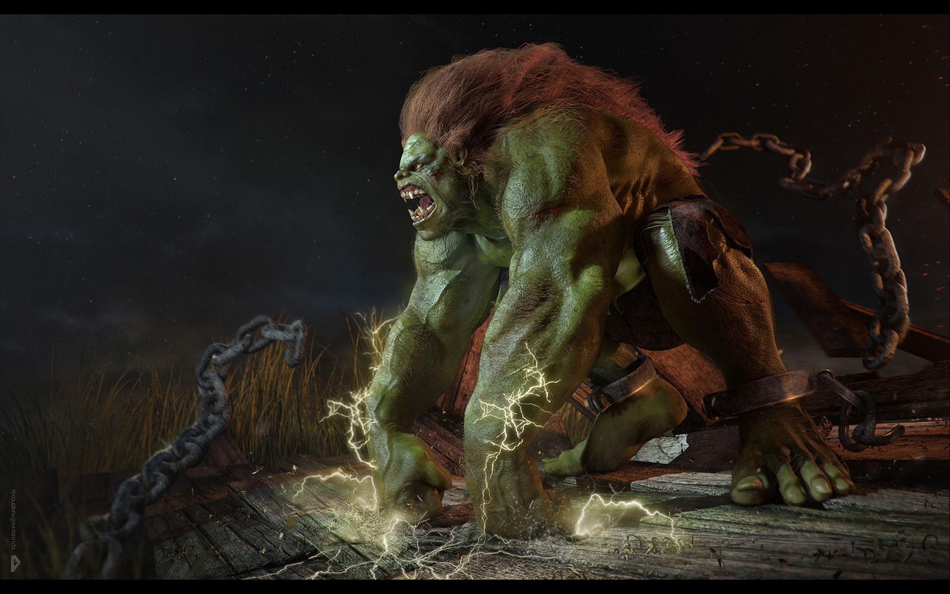 Blanka from Street Fighter CGI HD Wallpaper