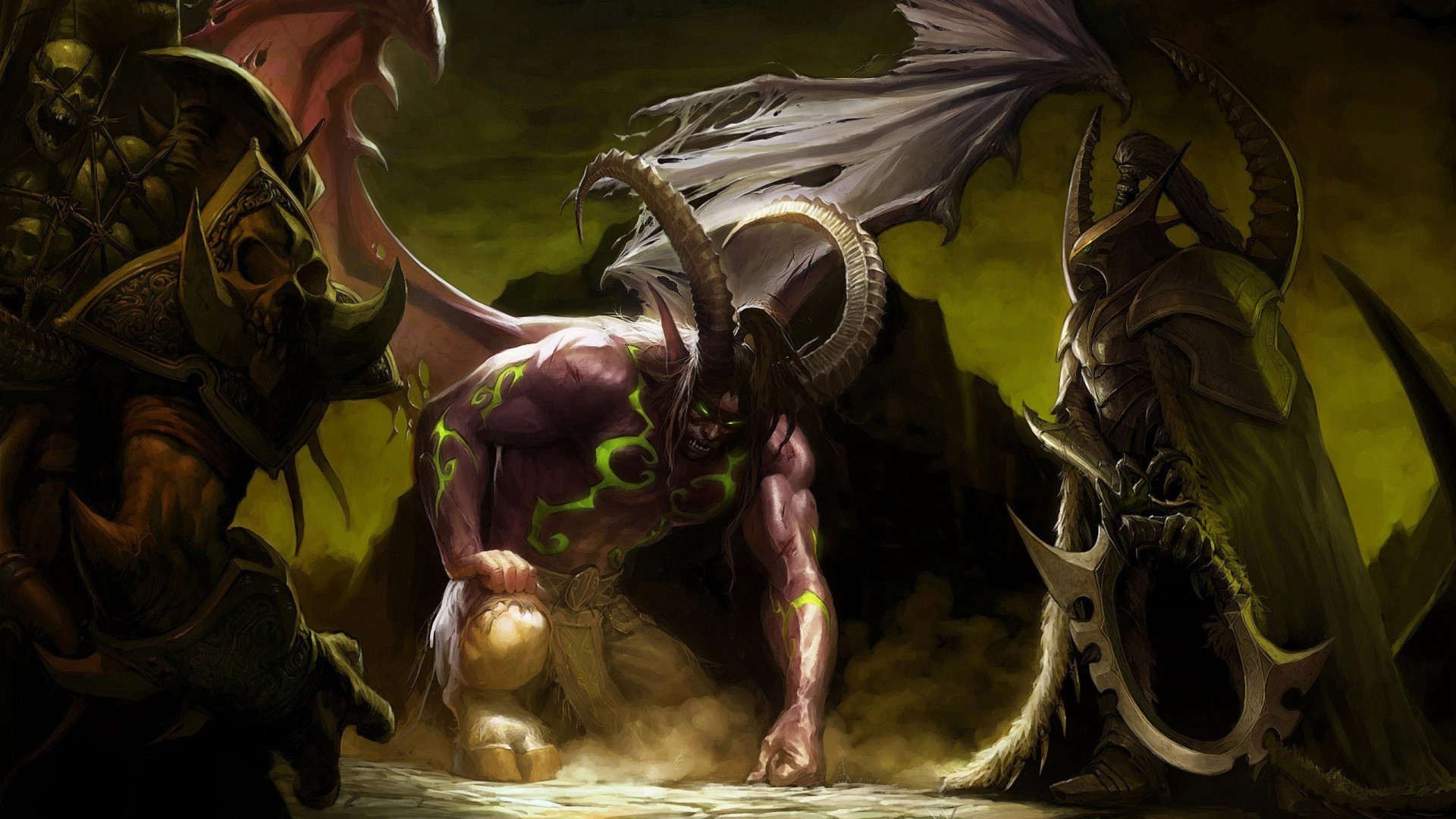 Illidan Stormrage and demons from World of Warcraft HD Wallpaper