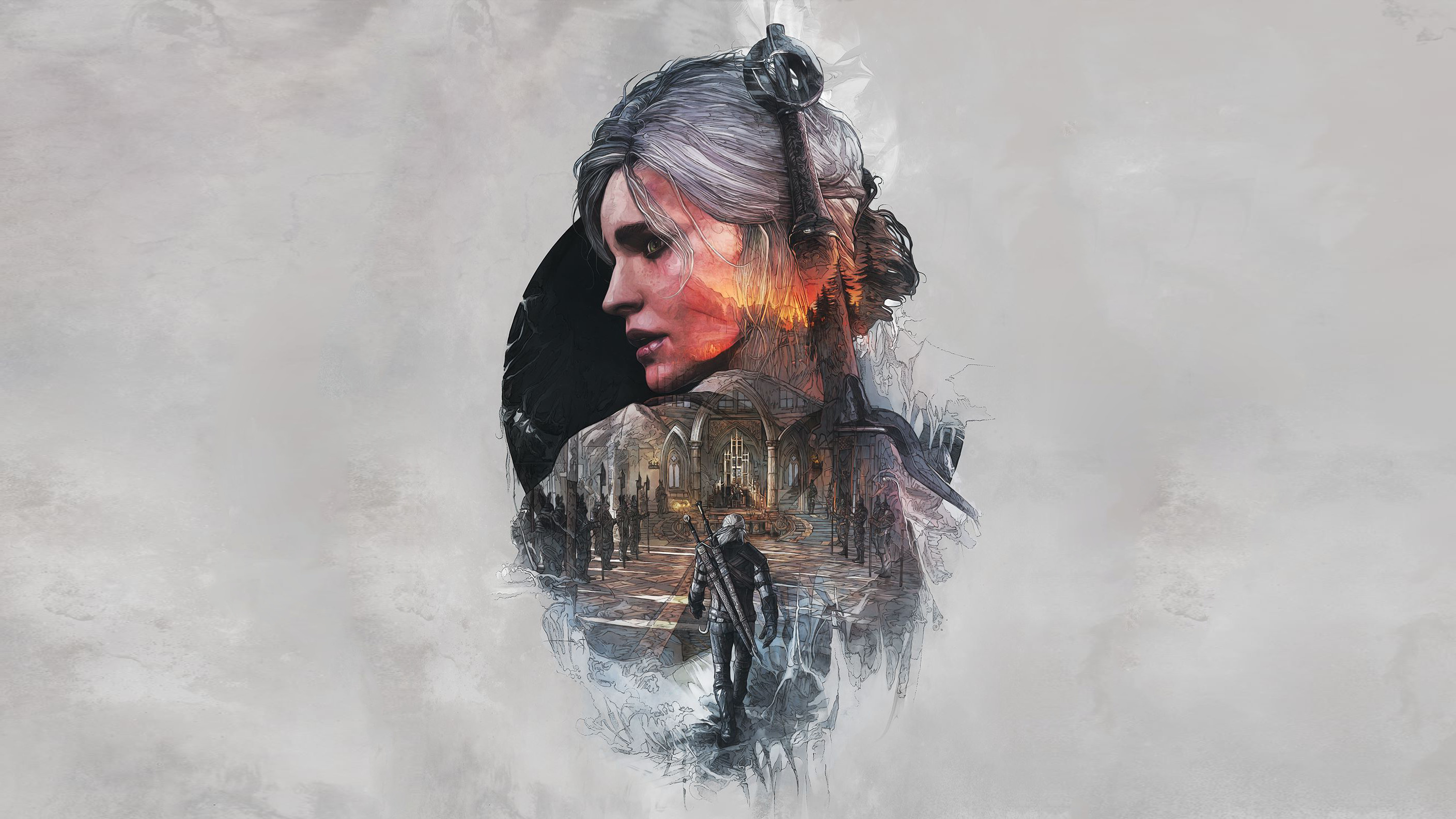 Ciri and Geralt from The Witcher 3: Wild Hunt HD Wallpaper