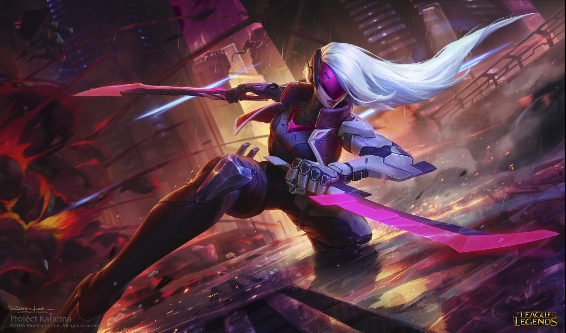 Project Katarina from League of Legends HD Wallpaper