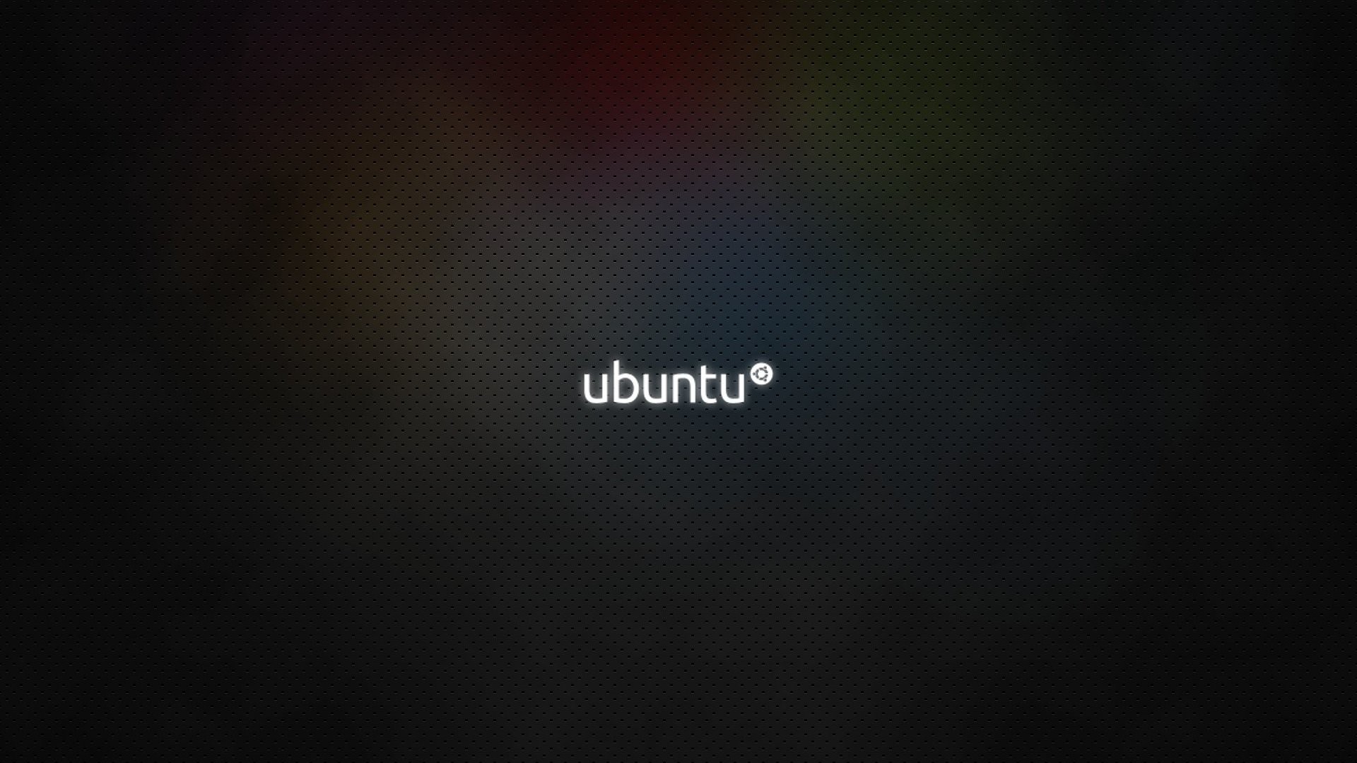 Ubuntu logo on a dark textured background HD Wallpaper