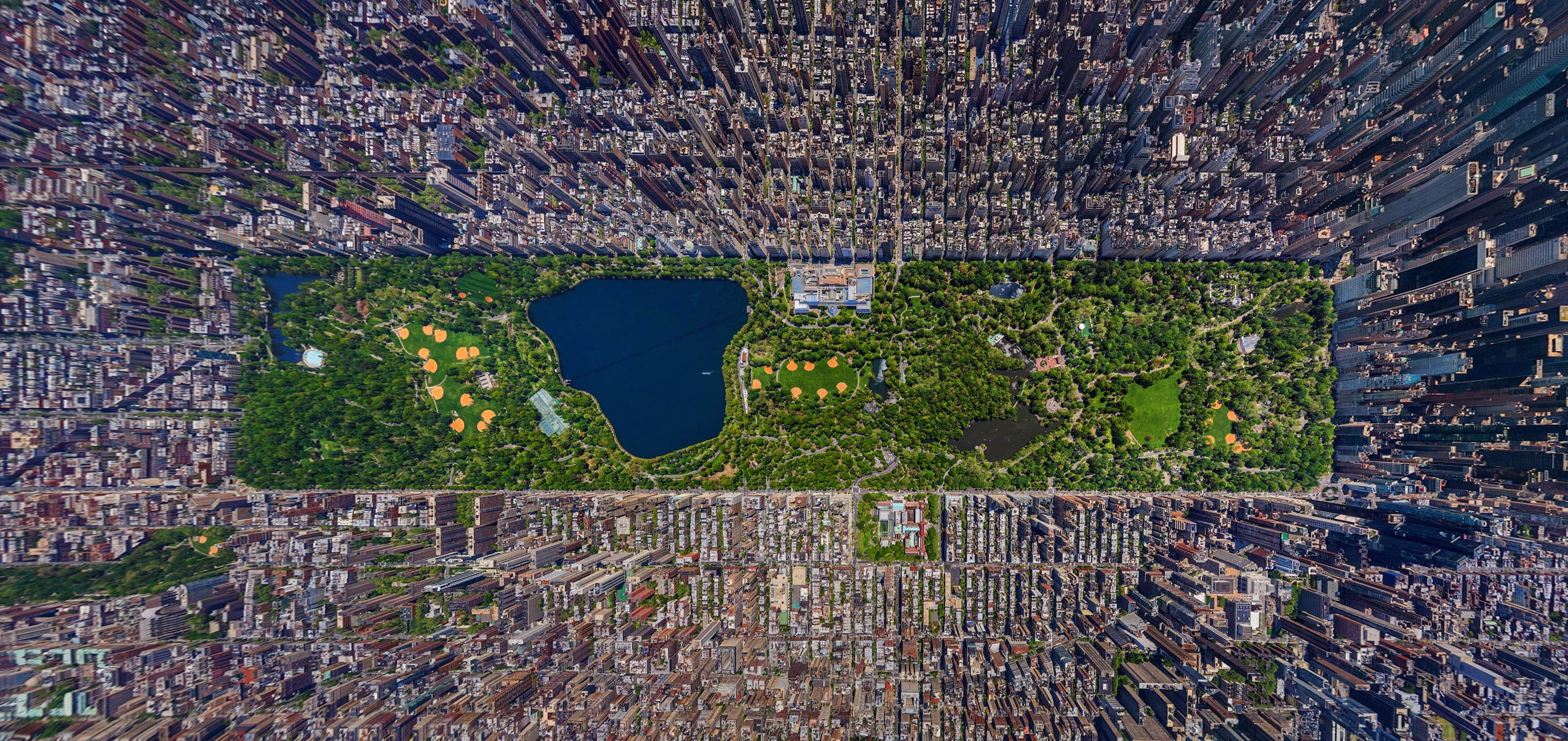 Aerial view of Central Park, New York City HD Wallpaper