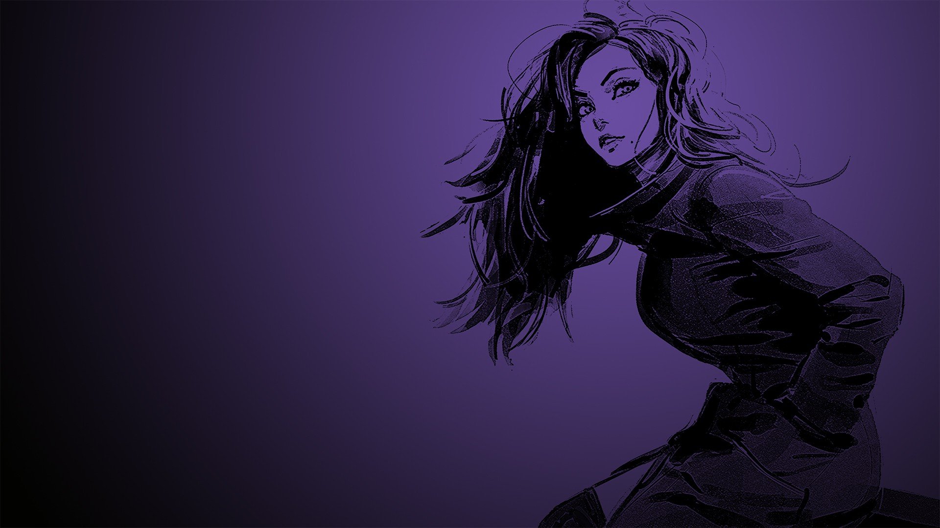 Drawing of a woman by Ilya Kuvshinov HD Wallpaper