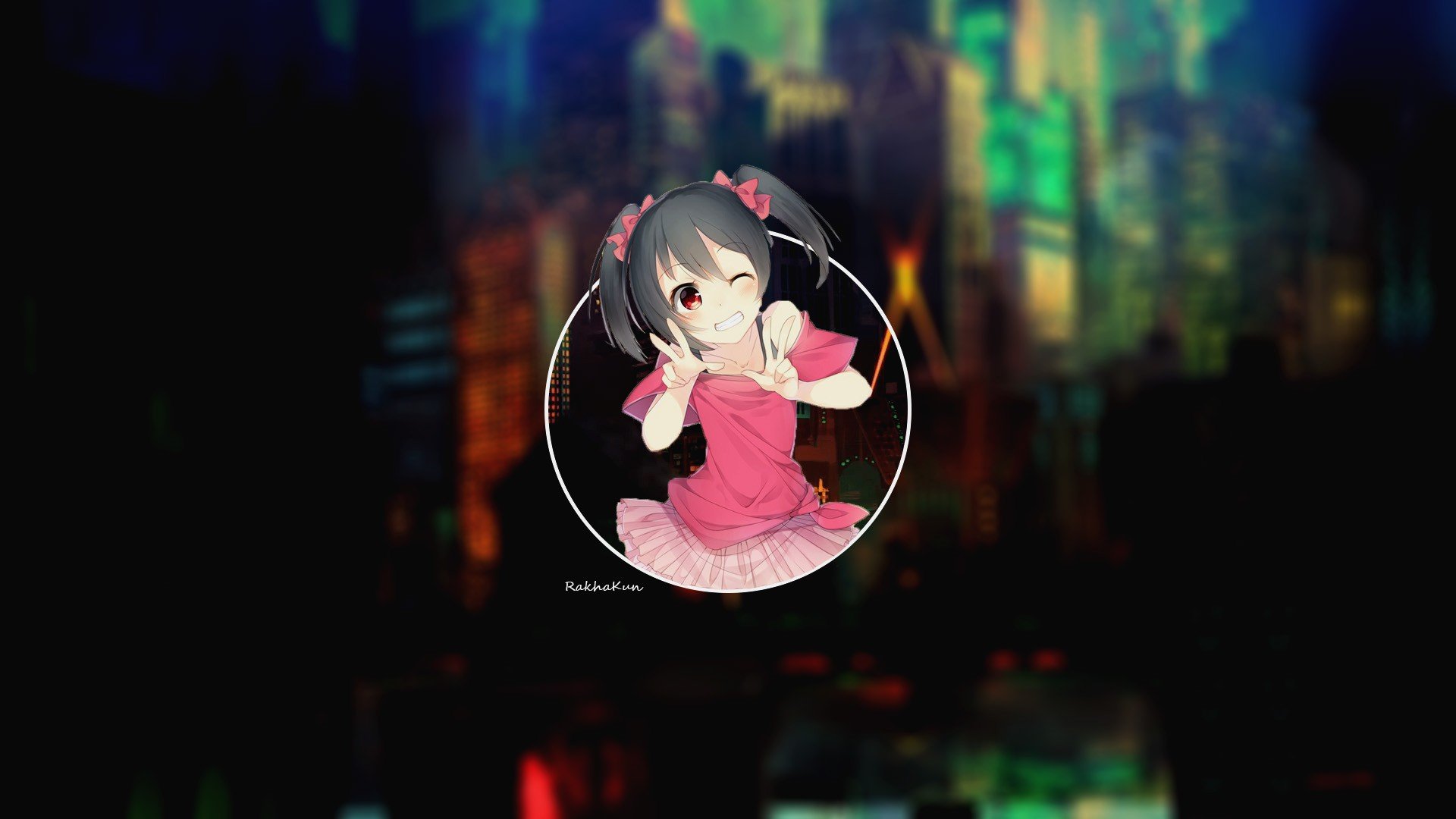 Yazawa Nico from Love Live in a pink dress HD Wallpaper