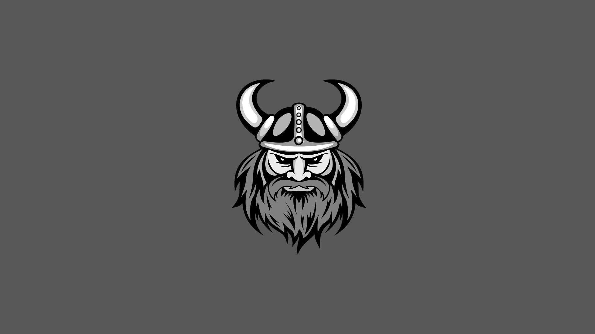 Minimalist vector illustration of a Viking HD Wallpaper