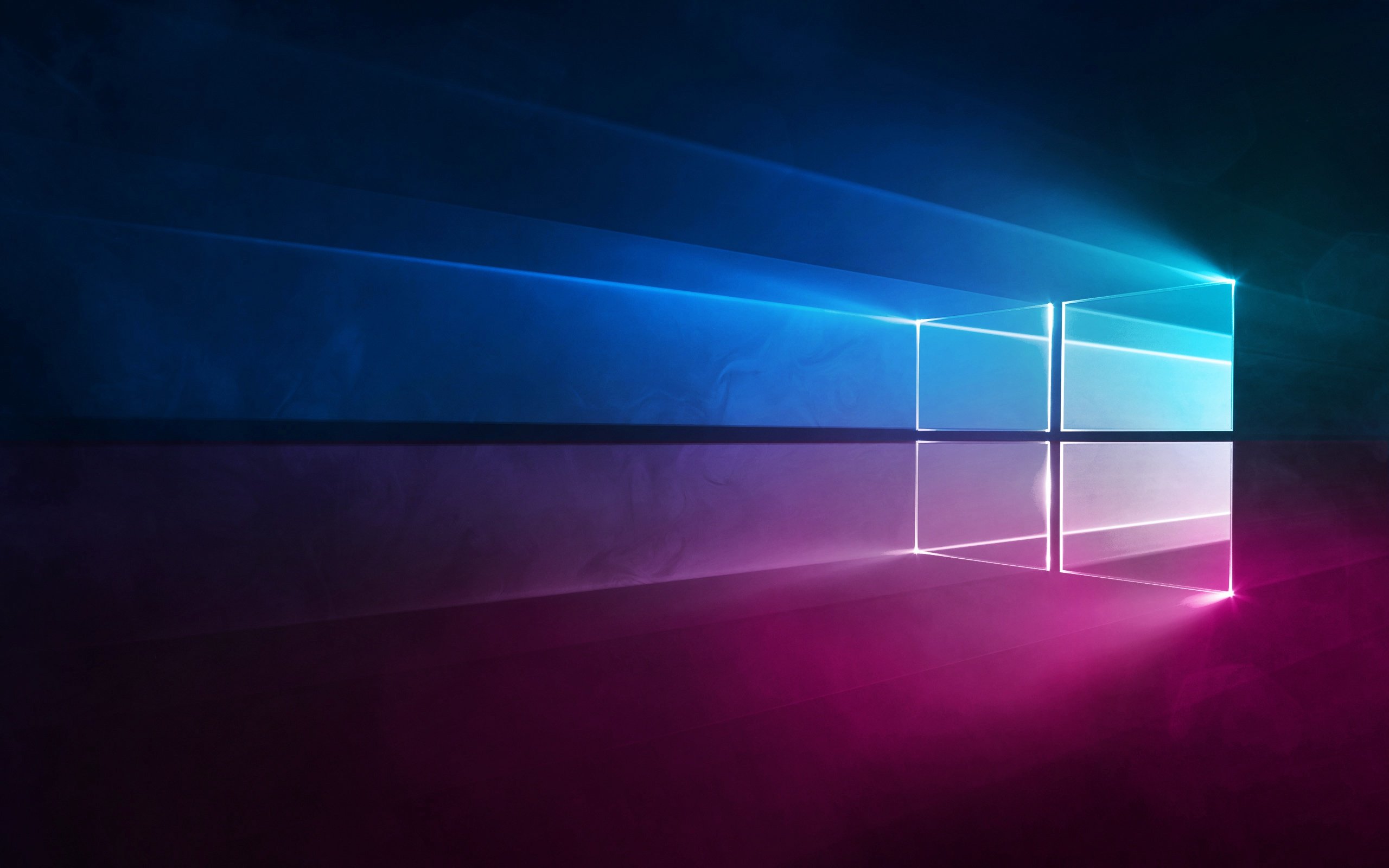 Windows 10 logo with blue and purple gradient light HD Wallpaper