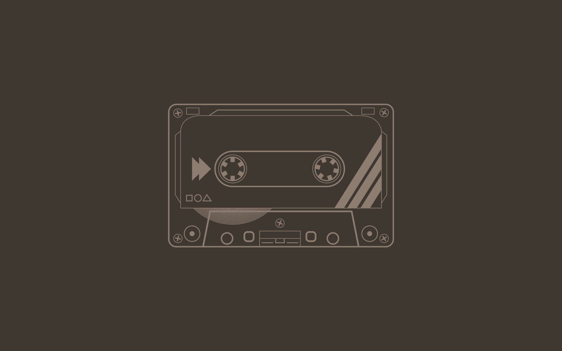 Minimalist cassette tape artwork HD Wallpaper