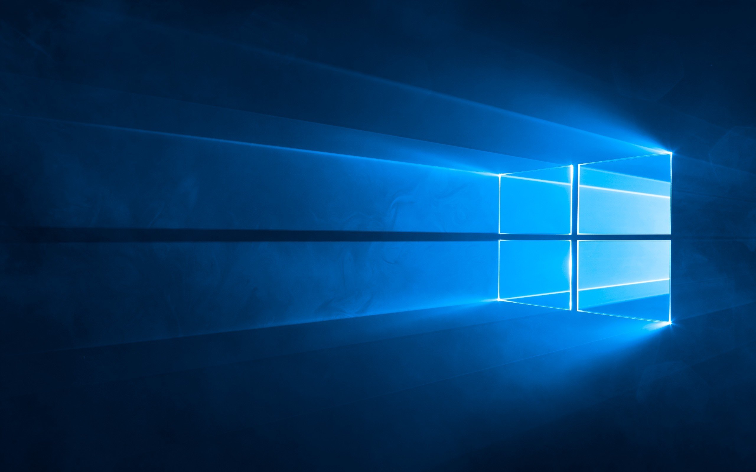 Microsoft Windows 10 Blue Light Rays HD Wallpaper
