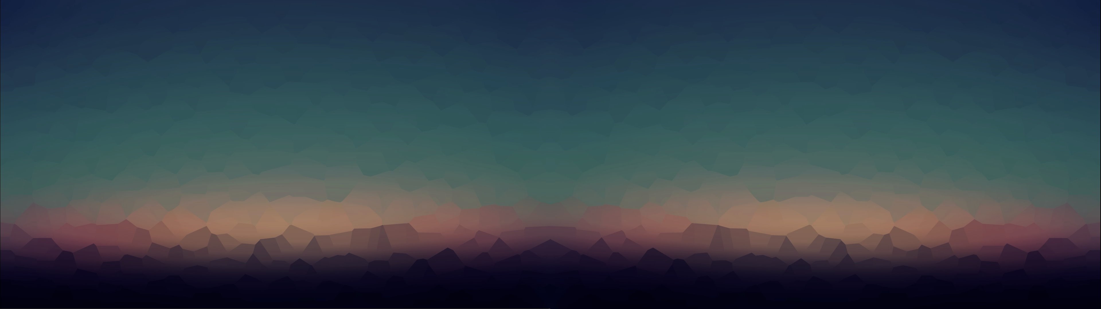 Minimalist Geometric Mountain Landscape HD Wallpaper
