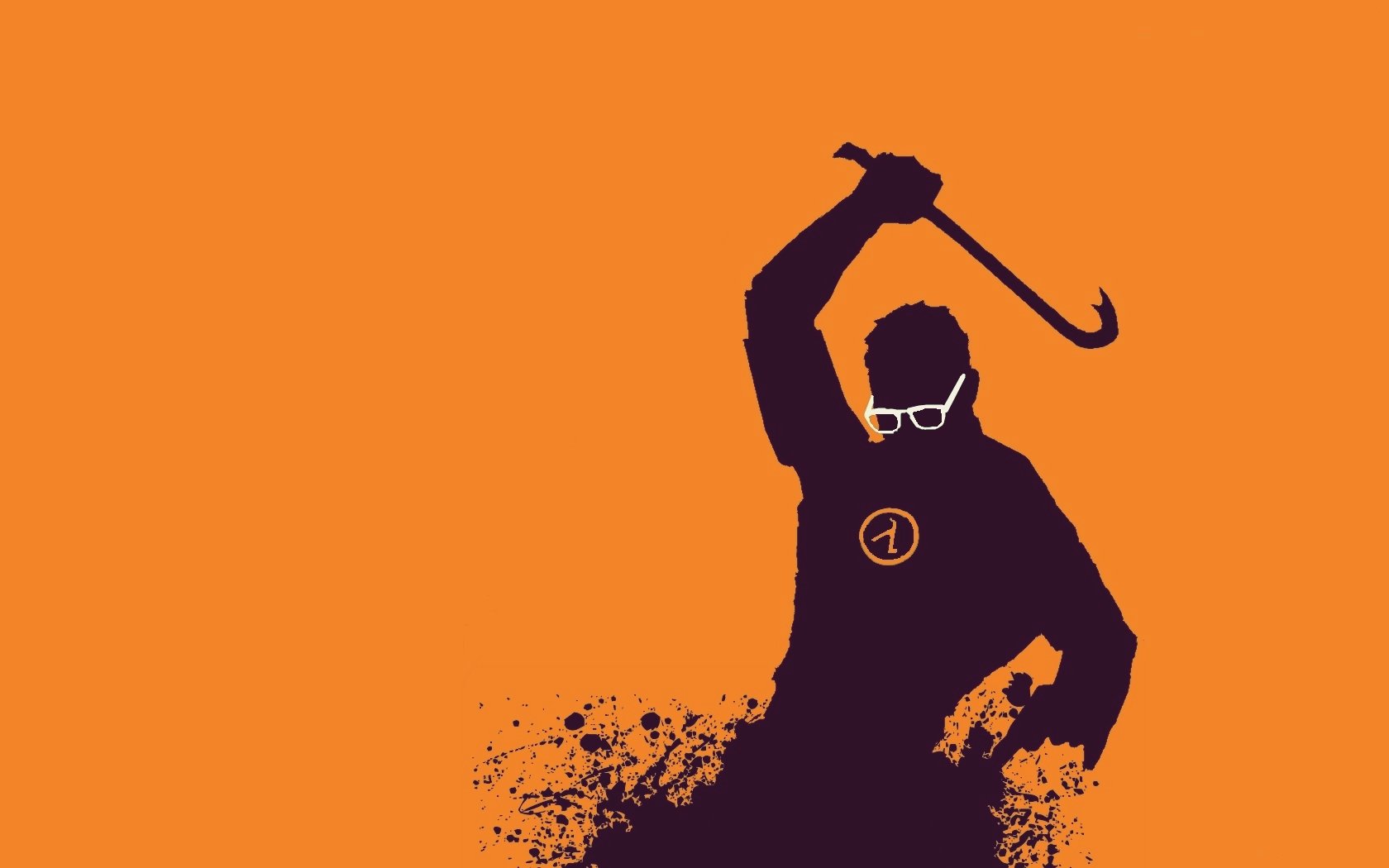 Gordon Freeman from Half-Life with a crowbar HD Wallpaper
