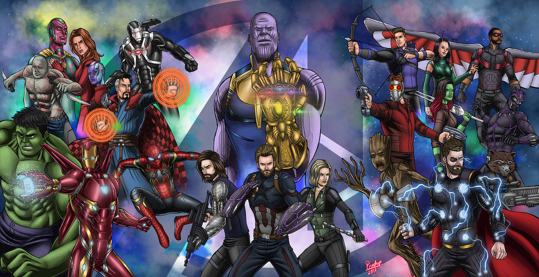 Avengers: Infinity War characters artwork HD Wallpaper