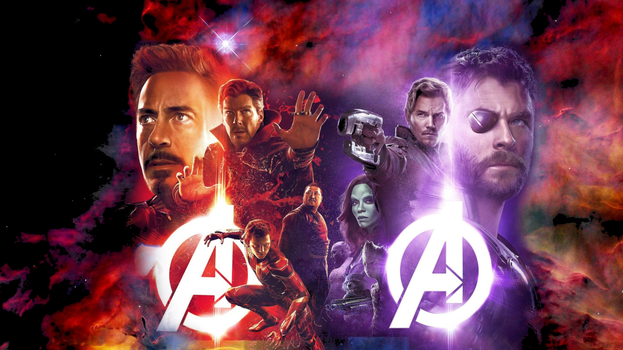 Avengers: Infinity War Poster with Iron Man, Thor, Star Lord HD Wallpaper