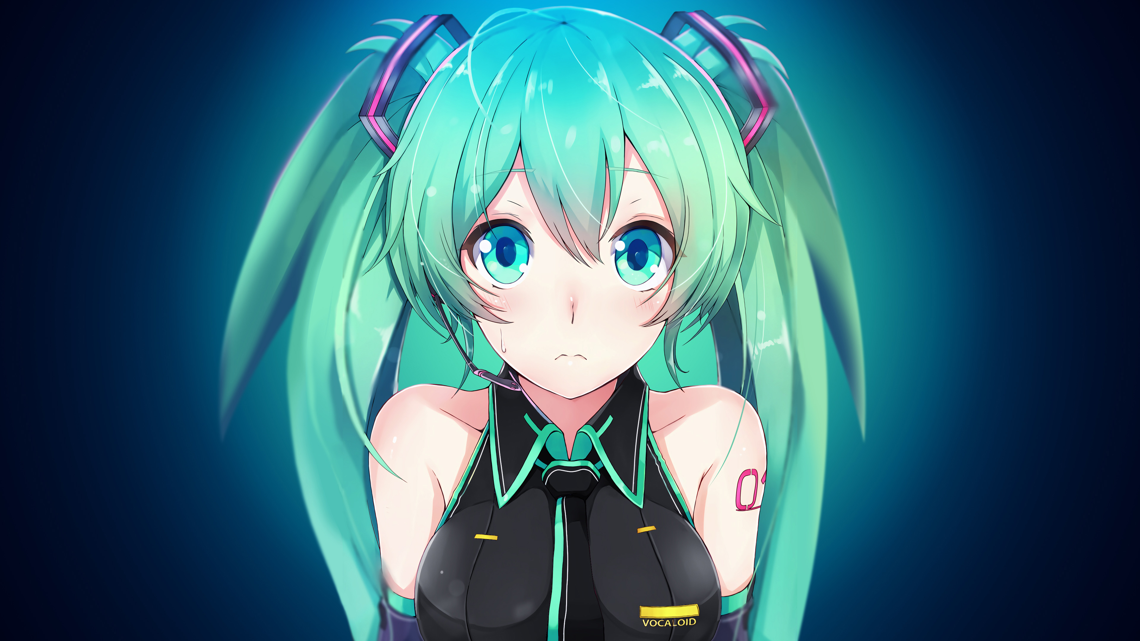 Hatsune Miku from Vocaloid 4K HD Wallpaper