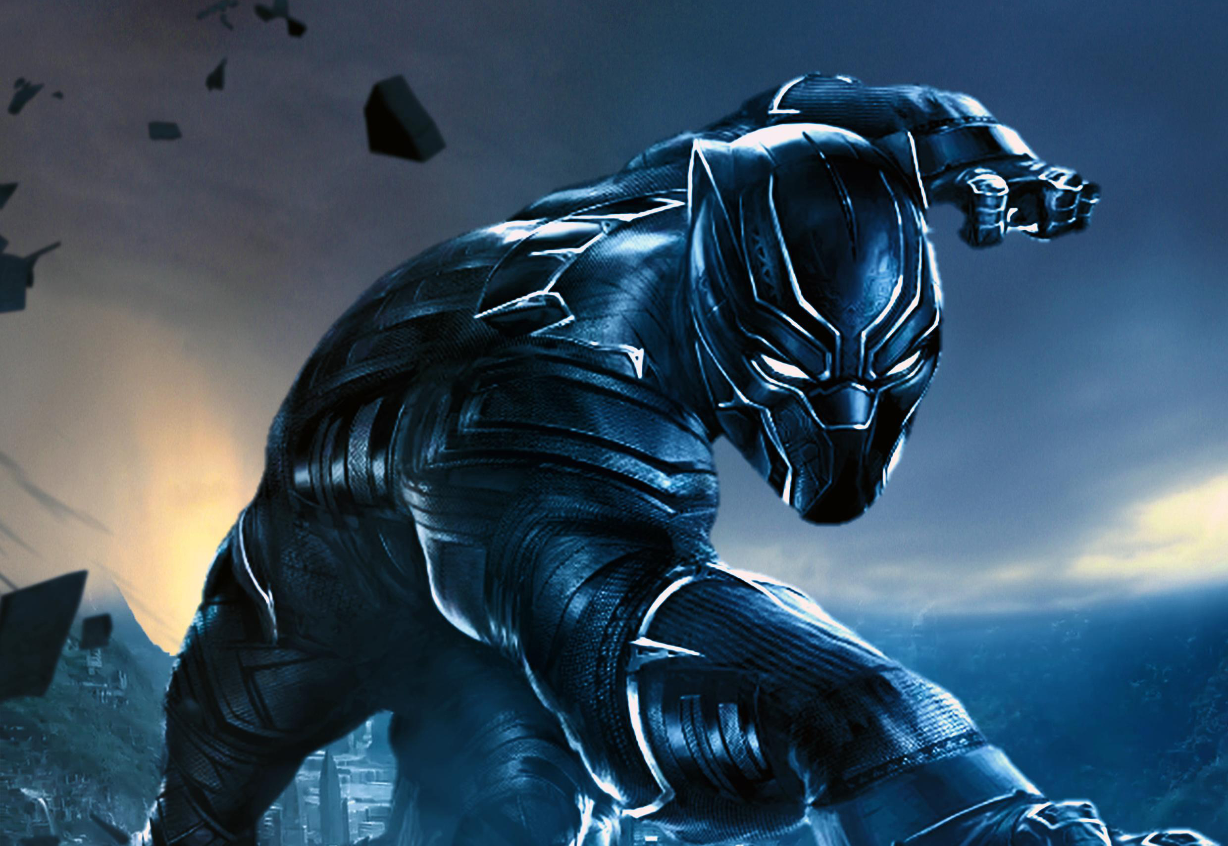 Black Panther in action HD Wallpaper