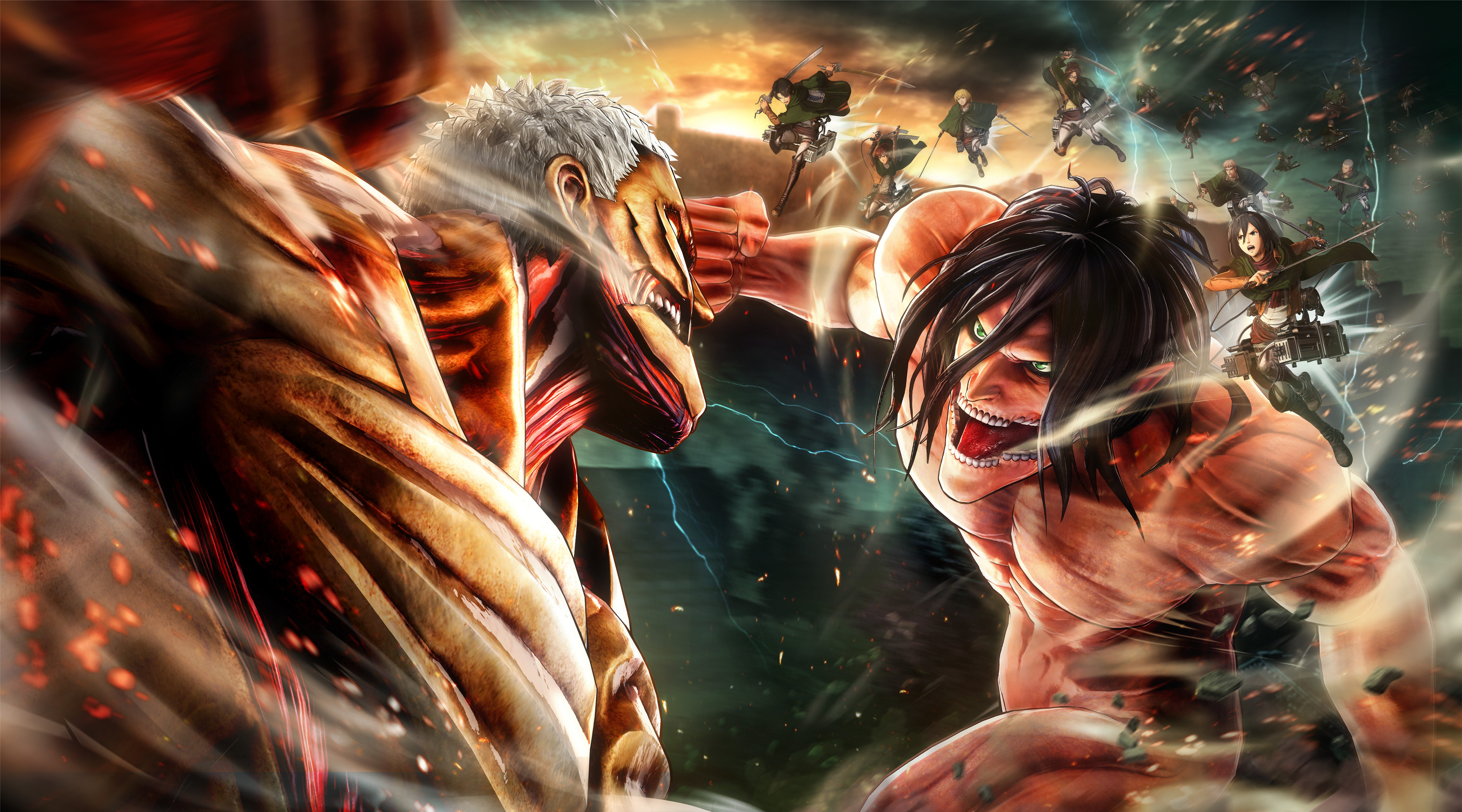 Attack on Titan 4K Intense Titan Battle HD Wallpaper