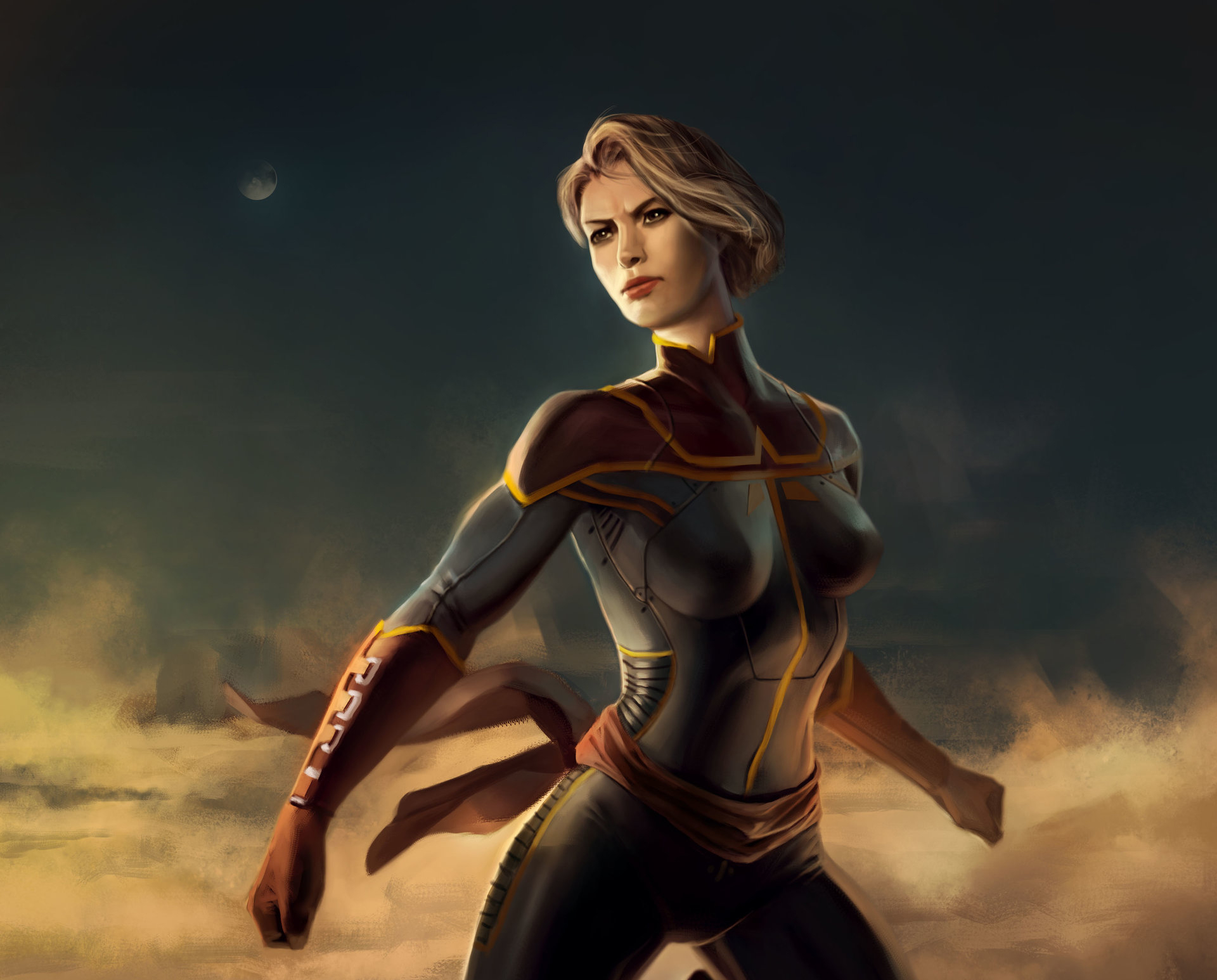 Captain Marvel artwork HD Wallpaper