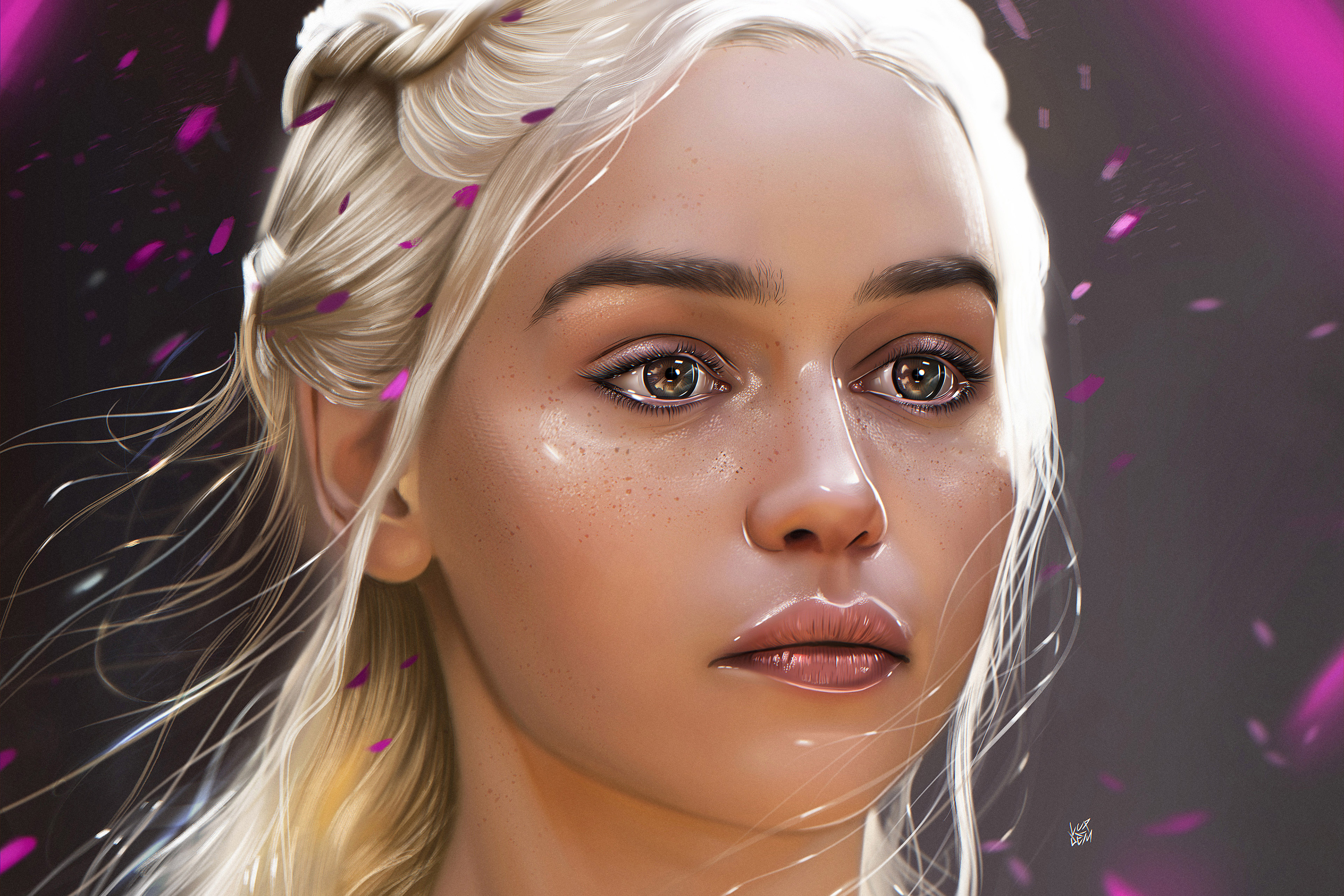 Daenerys Targaryen from Game of Thrones artwork HD Wallpaper