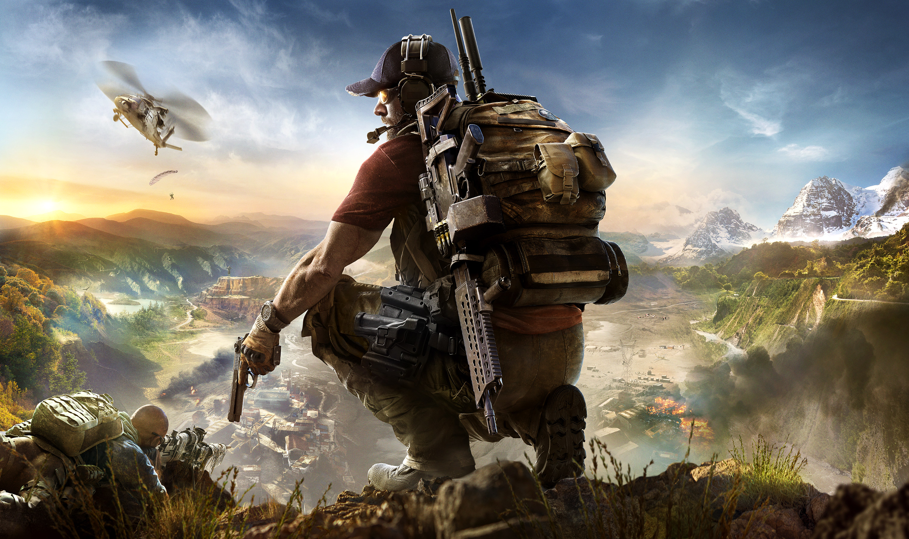 Tom Clancy's Ghost Recon Wildlands soldier with backpack HD Wallpaper