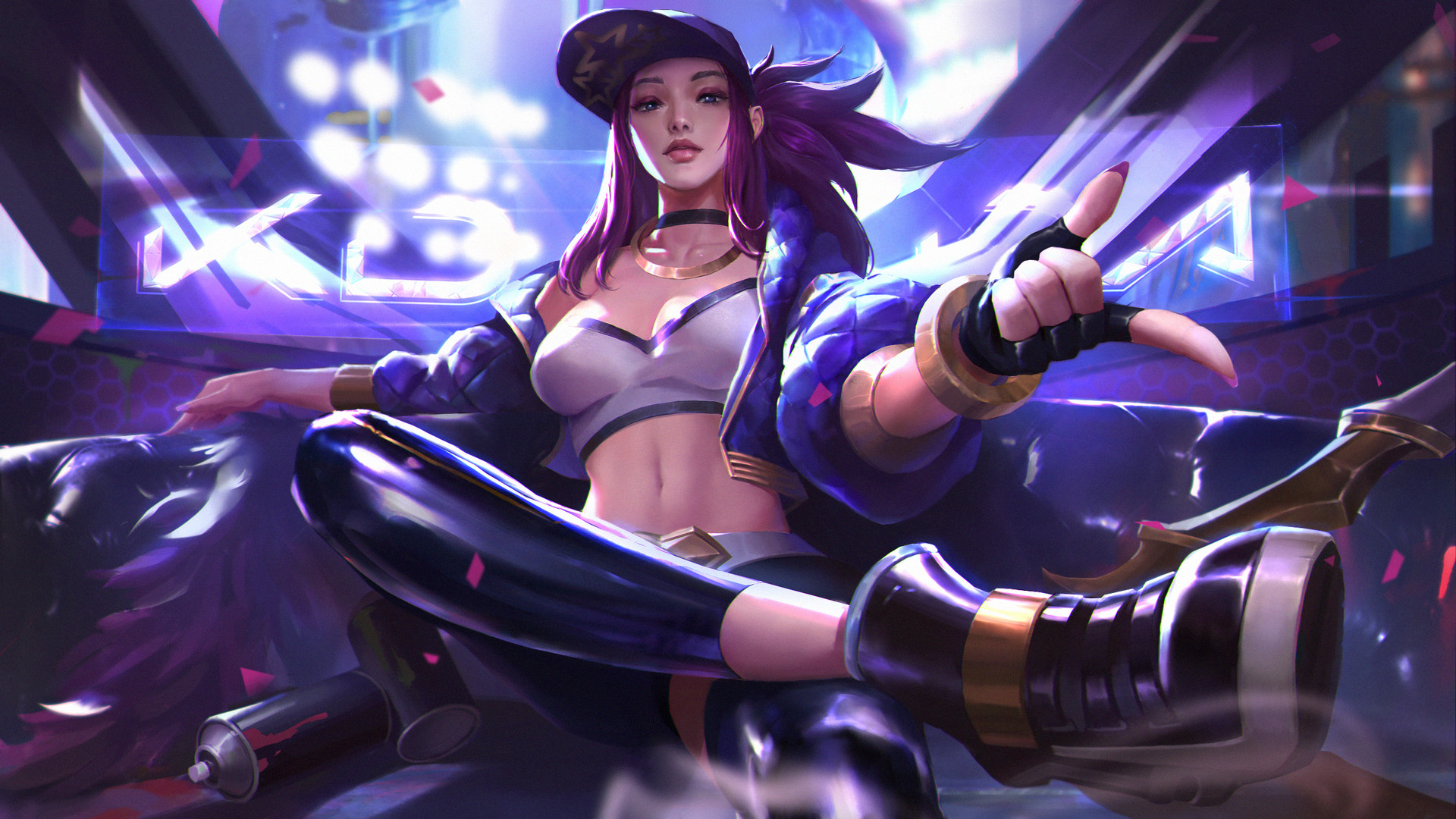K/DA Akali from League of Legends HD Wallpaper