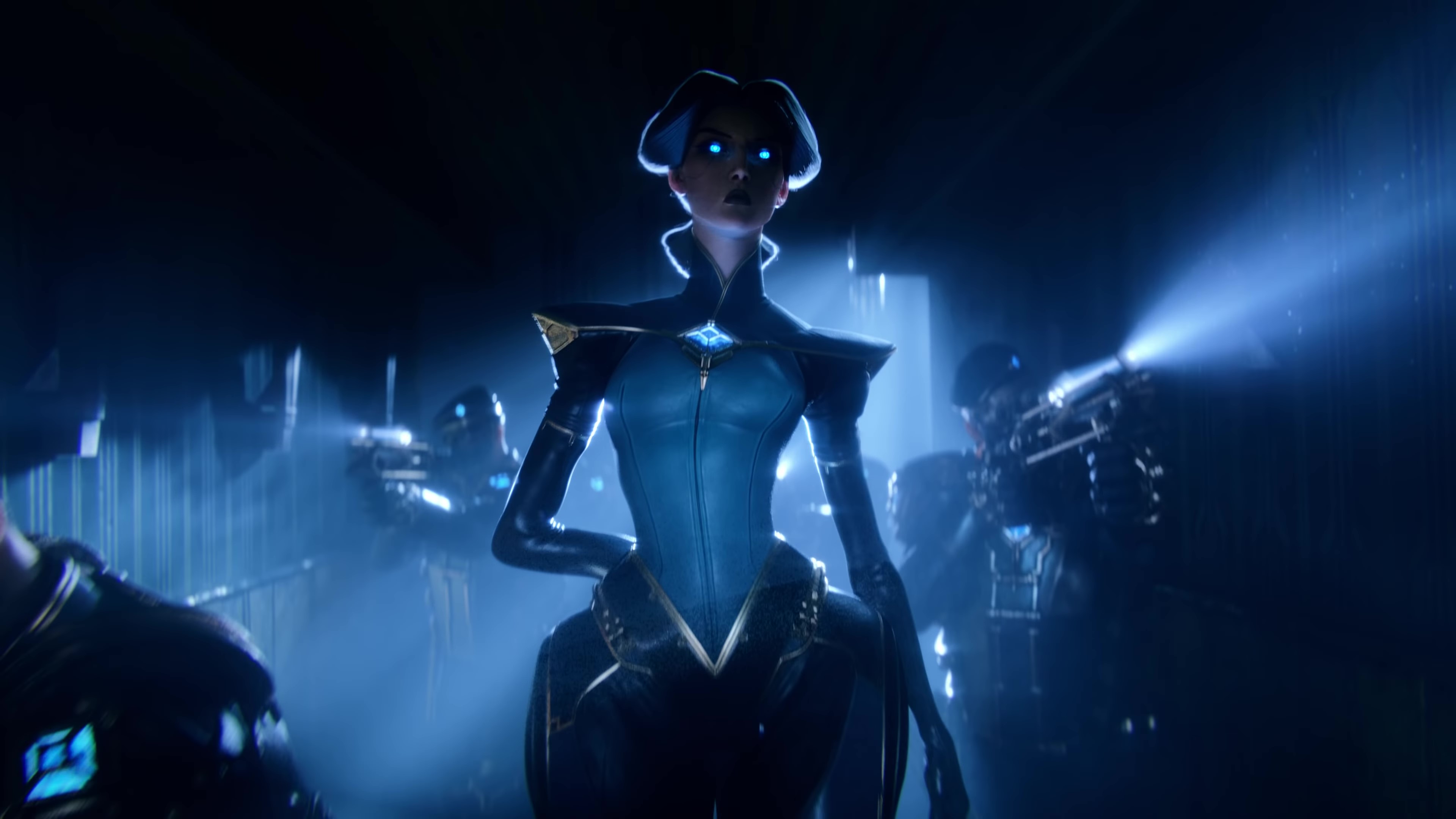 Camille from League of Legends with guards HD Wallpaper