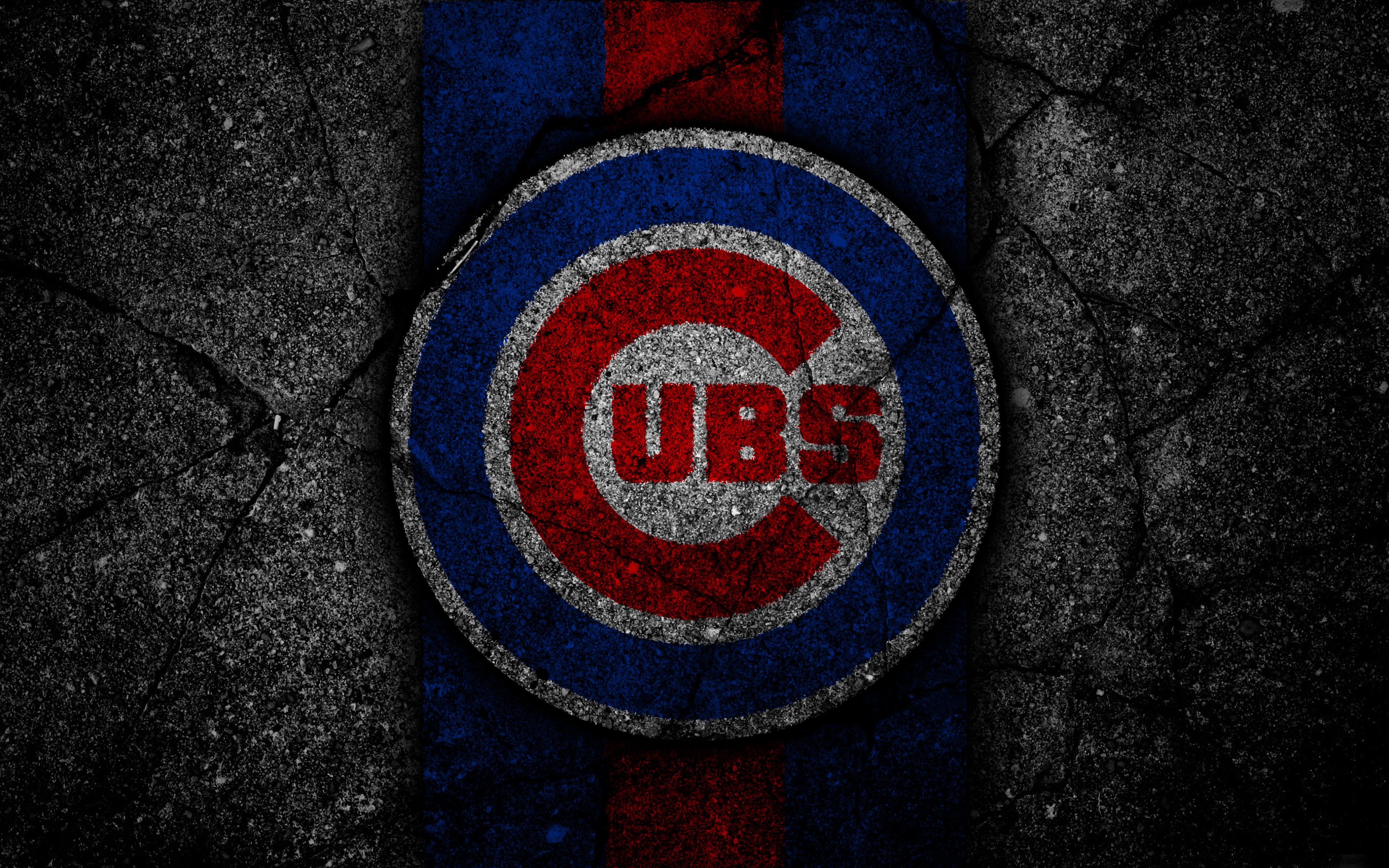 Chicago Cubs MLB Logo on Textured Background HD Wallpaper