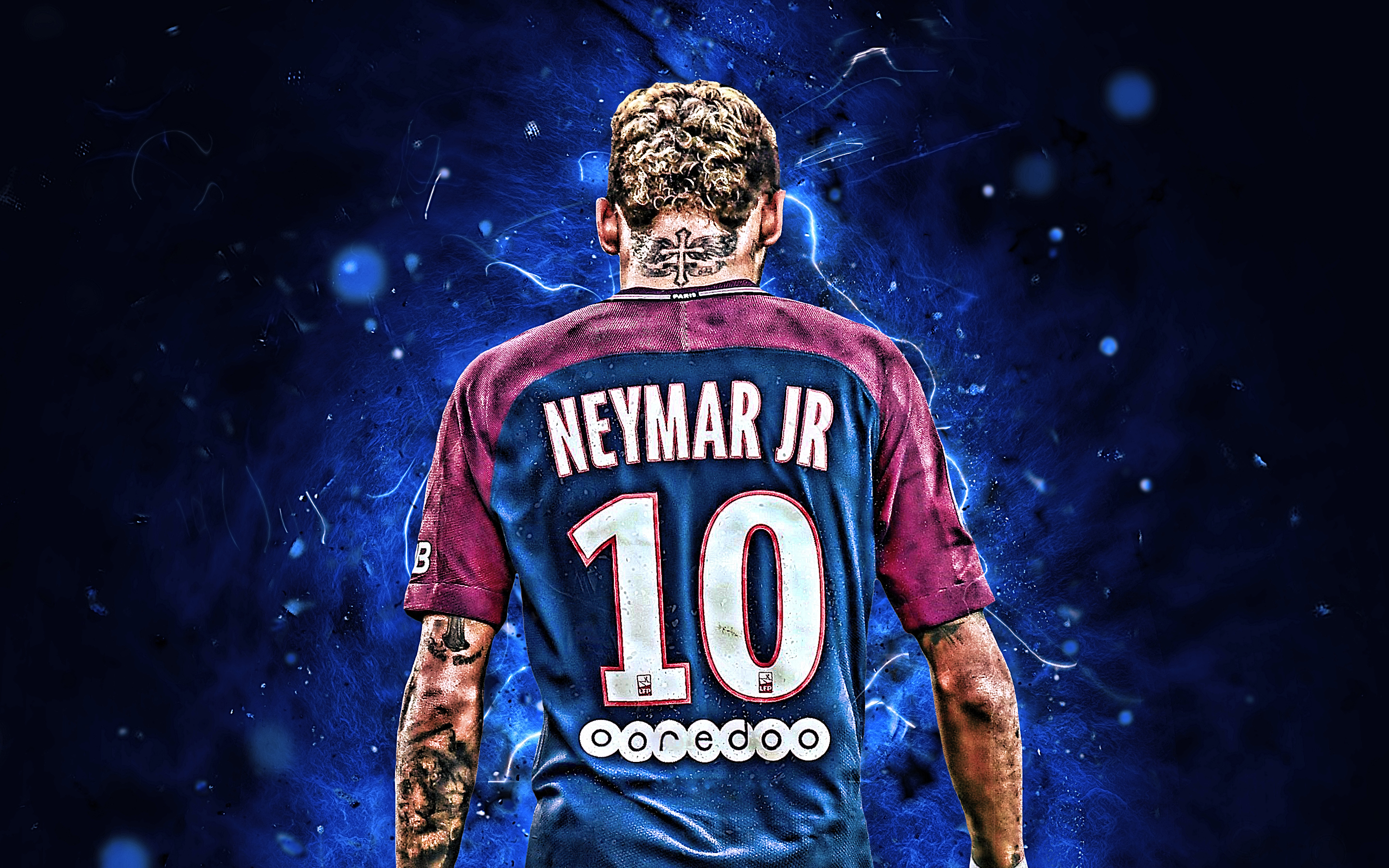 Neymar Jr in Paris Saint-Germain Jersey HD Wallpaper