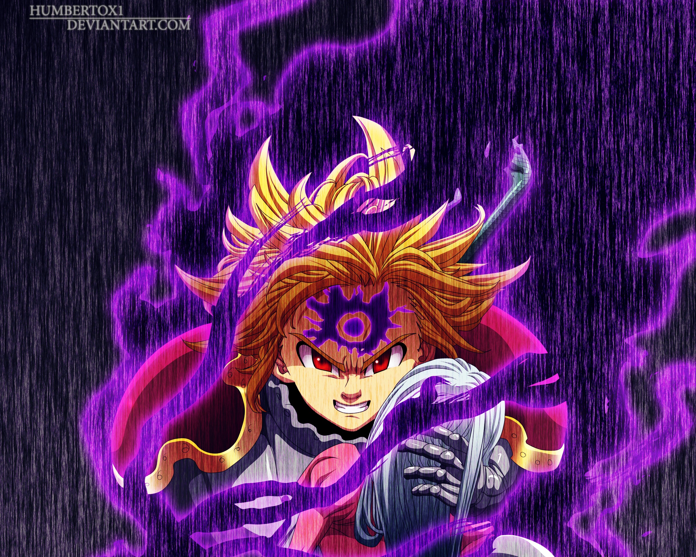Meliodas in Demon Mode from The Seven Deadly Sins HD Wallpaper