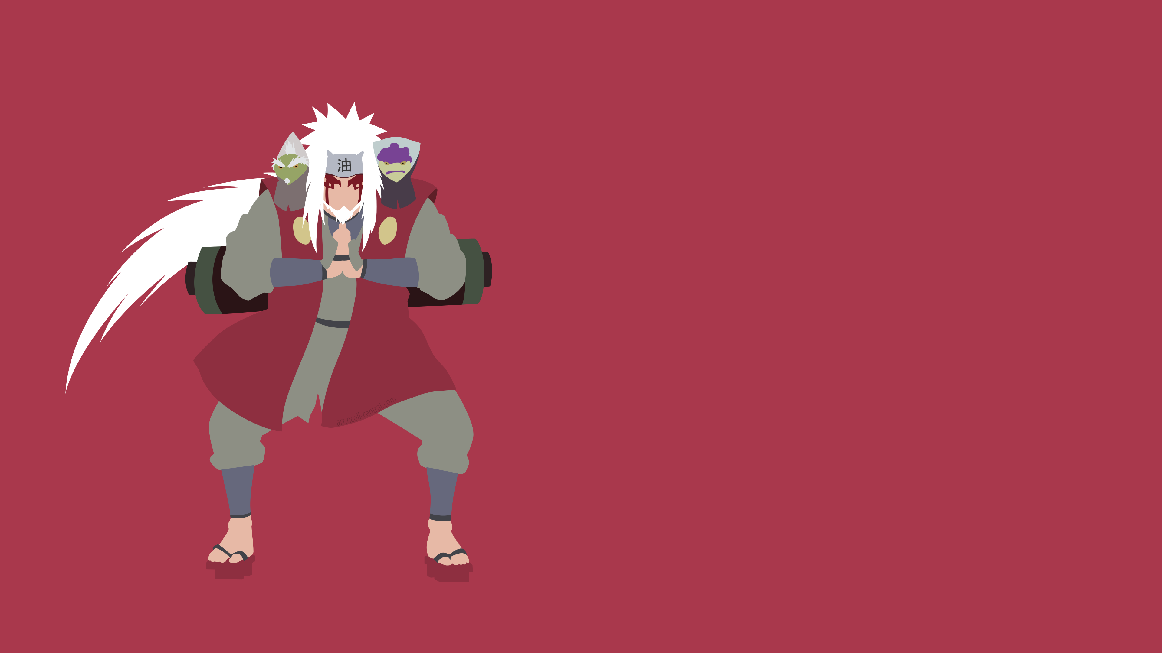 Jiraiya, Fukasaku, and Shima from Naruto HD Wallpaper