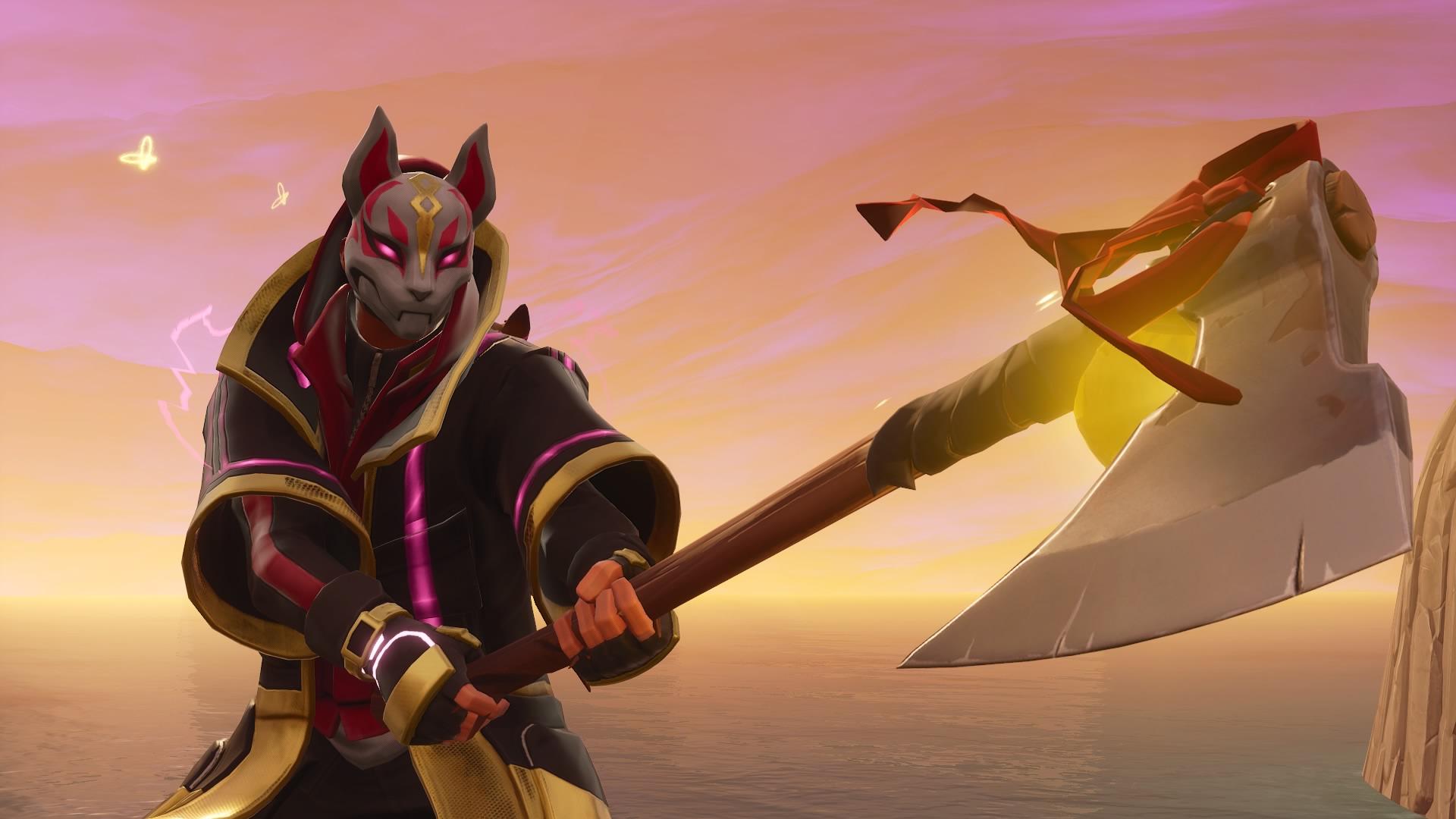 Drift from Fortnite with an axe HD Wallpaper