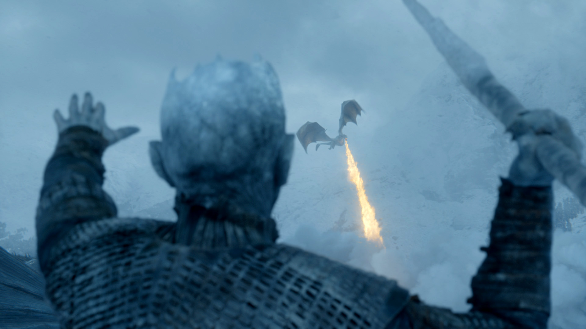 Night King and Viserion from Game of Thrones HD Wallpaper