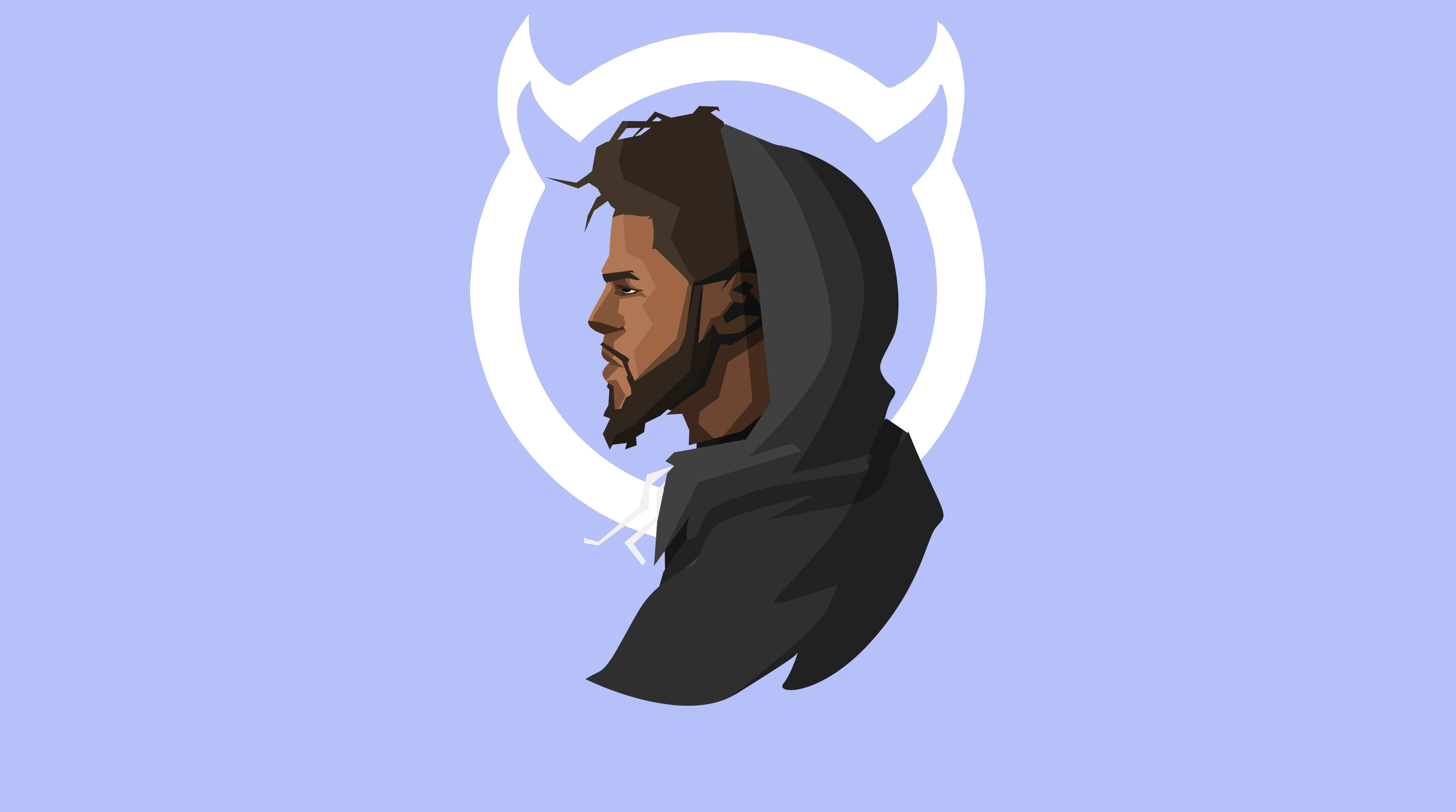 J. Cole with Devil Horns Symbol HD Wallpaper