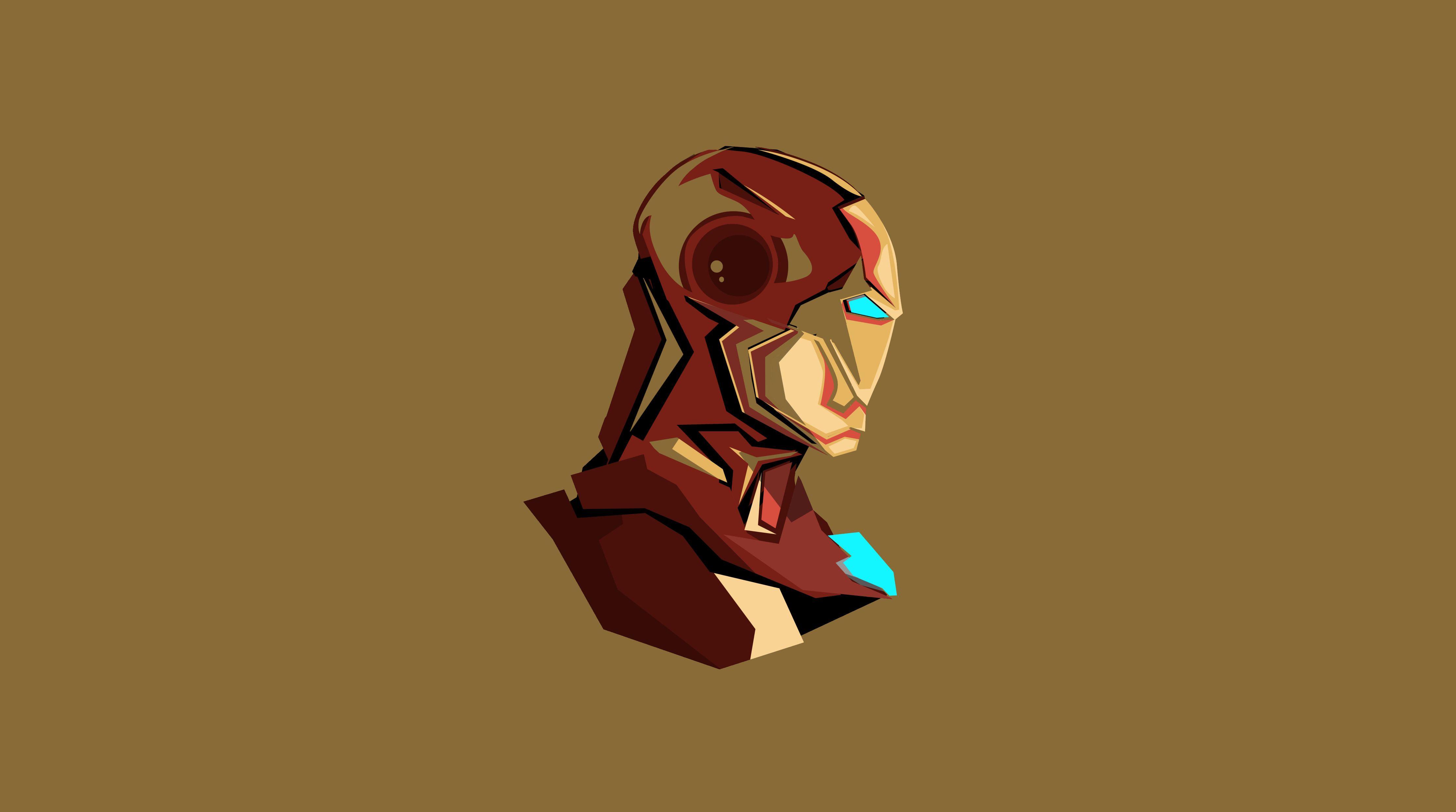 Iron Man bust from Marvel Comics HD Wallpaper