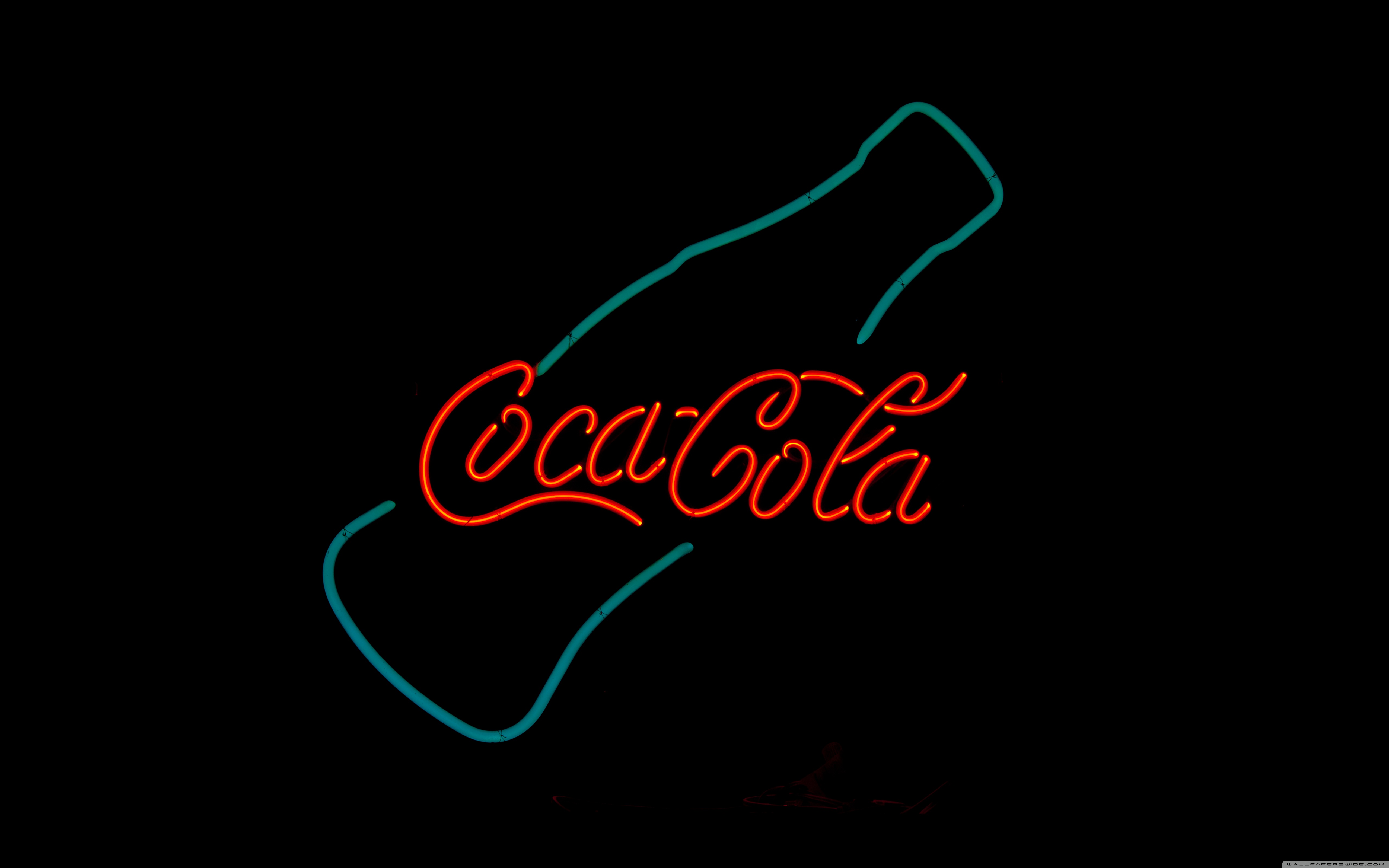 Neon Coca-Cola Bottle Sign HD Wallpaper