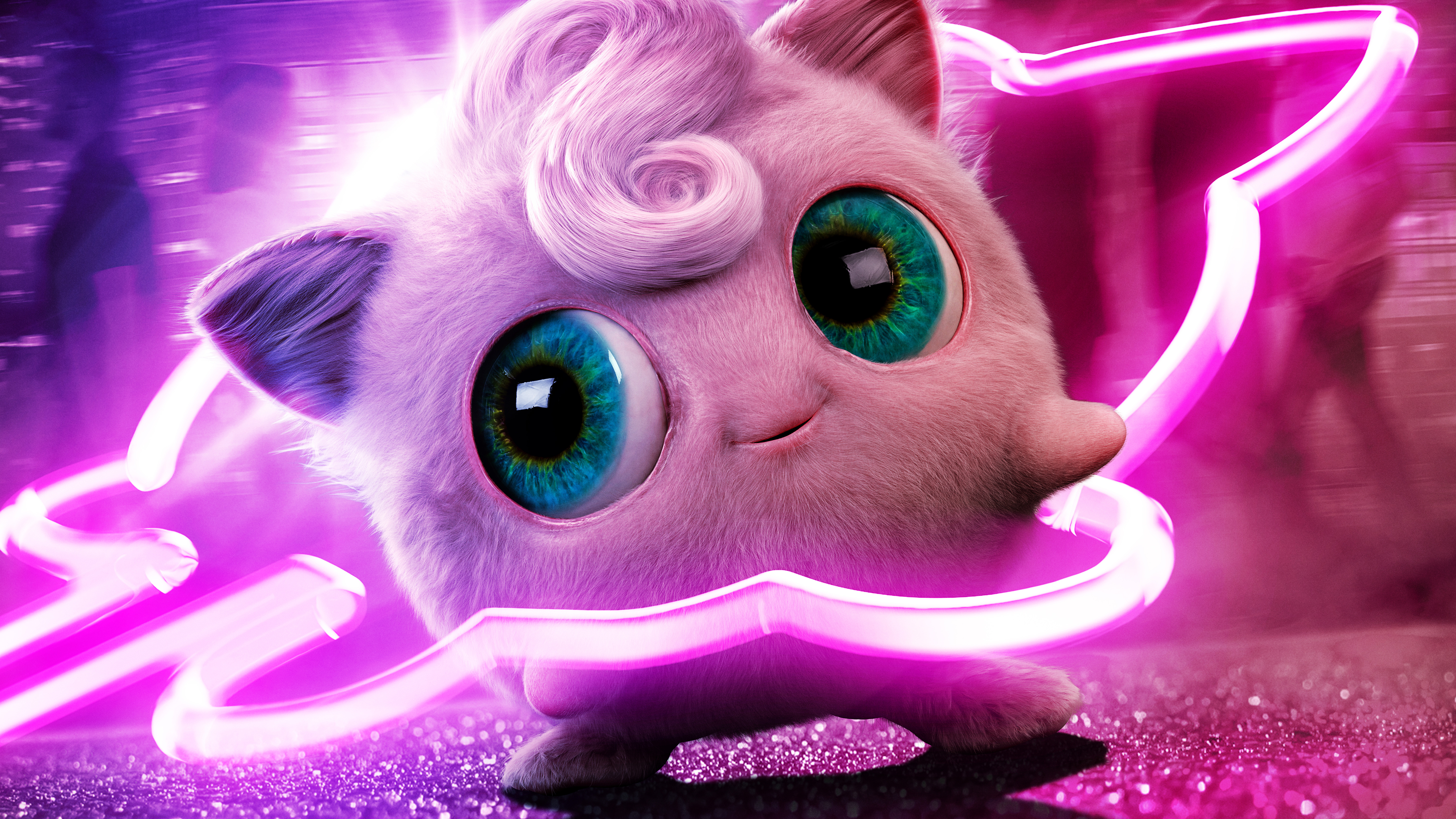 Detective Pikachu with Neon Star 4K HD Wallpaper