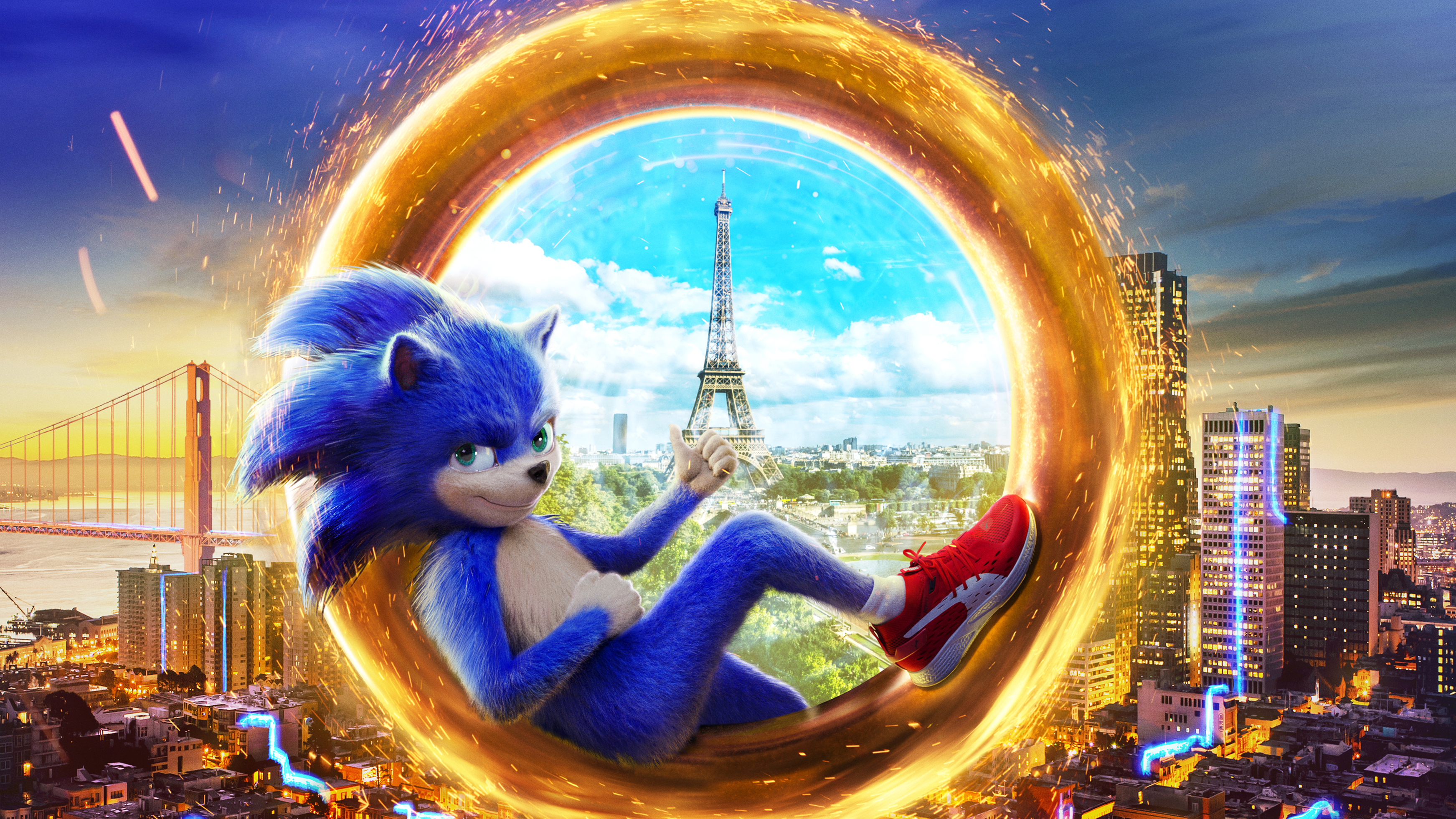Sonic the Hedgehog in Paris 4K HD Wallpaper