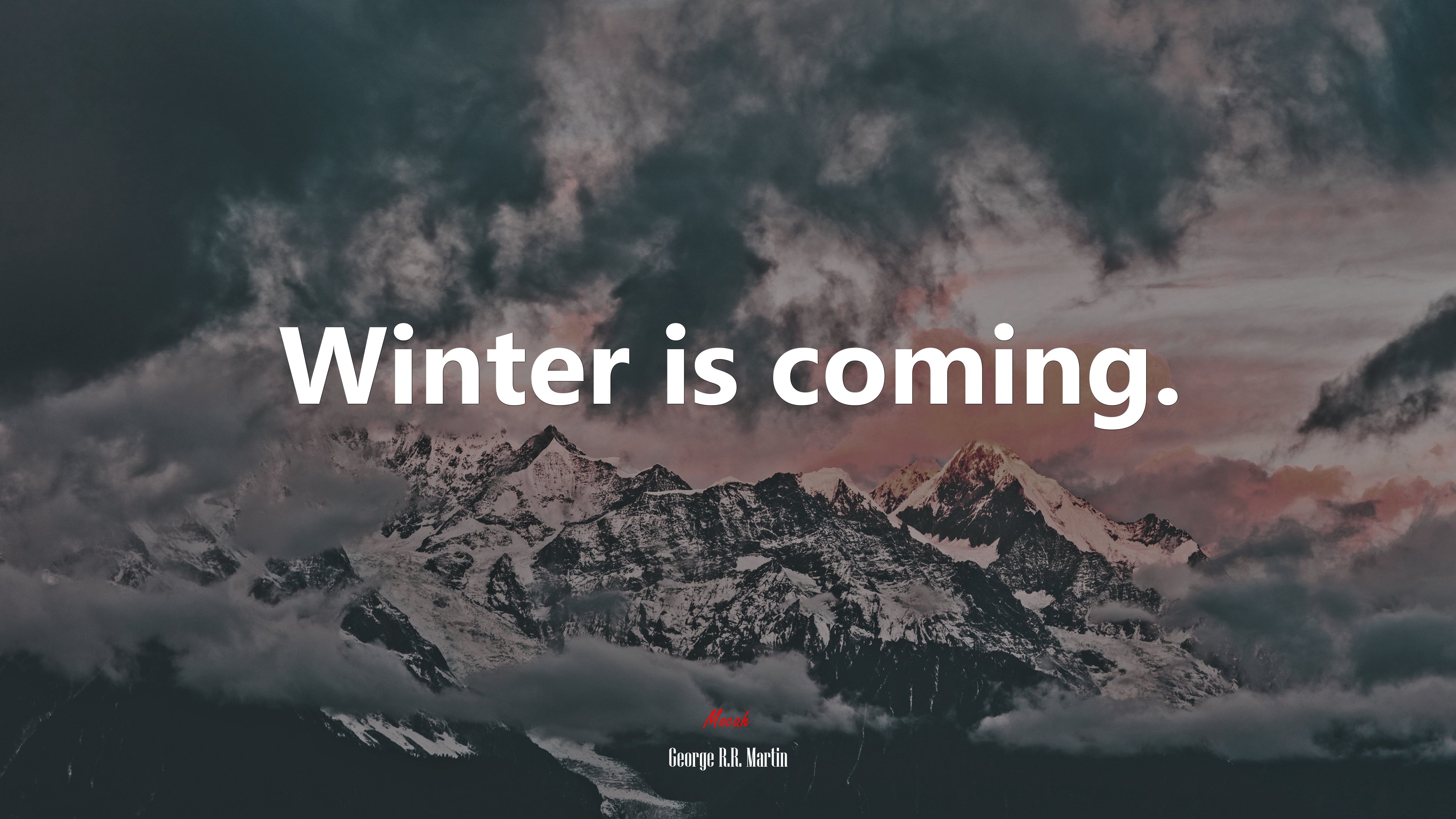 Winter is coming. | George R.R. Martin quote HD Wallpaper