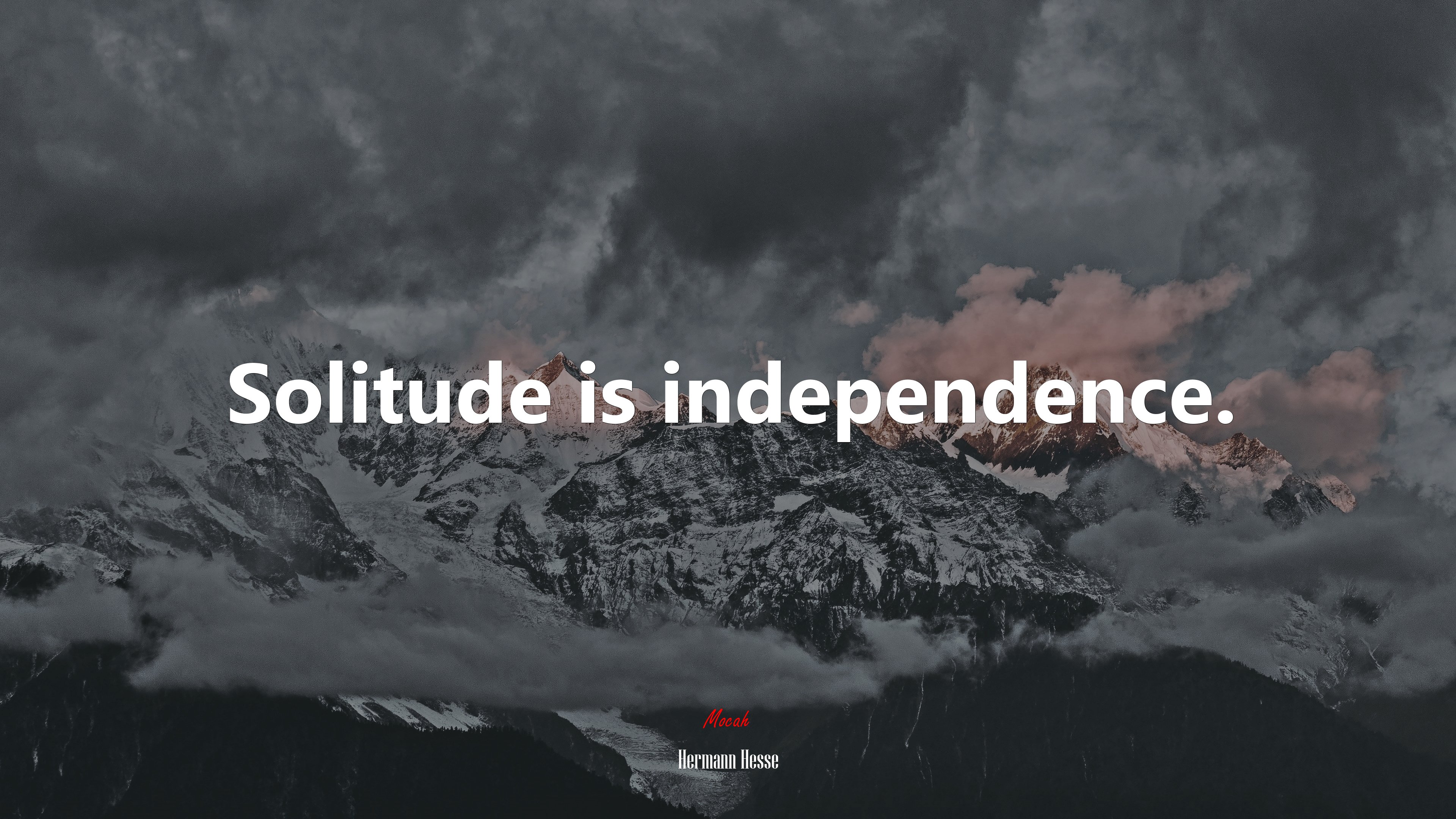 Solitude is independence. | Hermann Hesse quote HD Wallpaper