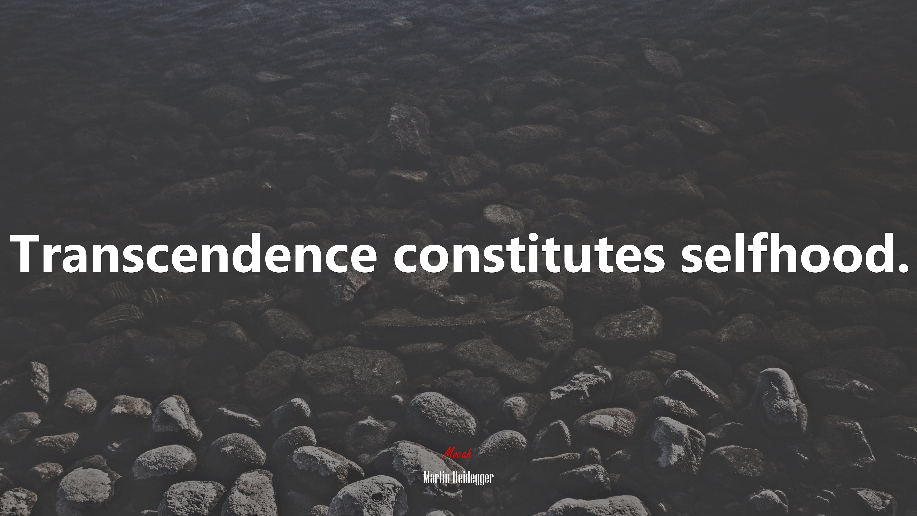 Transcendence constitutes selfhood. | Martin Heidegger quote HD Wallpaper