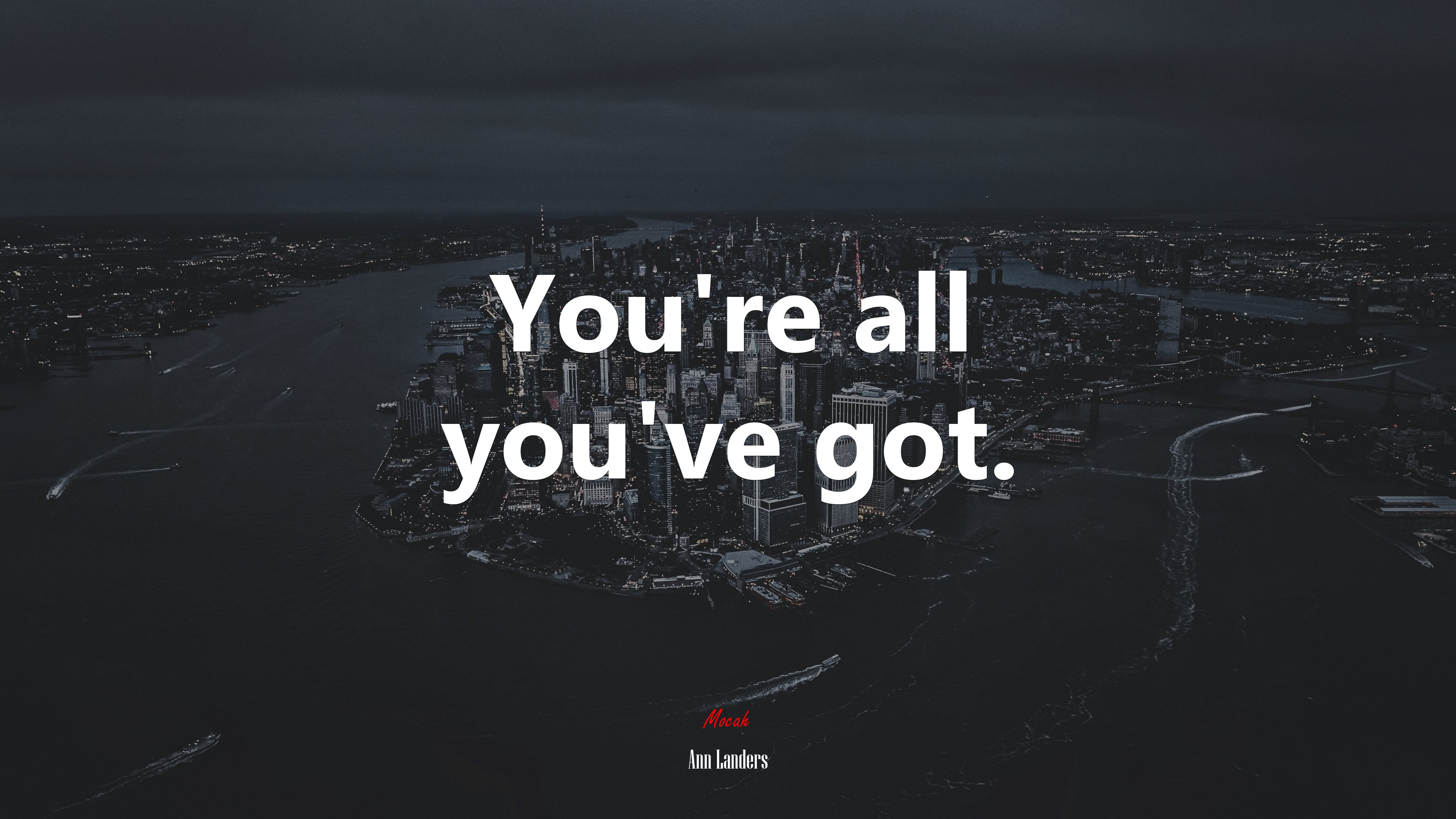 Ann Landers Inspirational Quote on Cityscape HD Wallpaper
