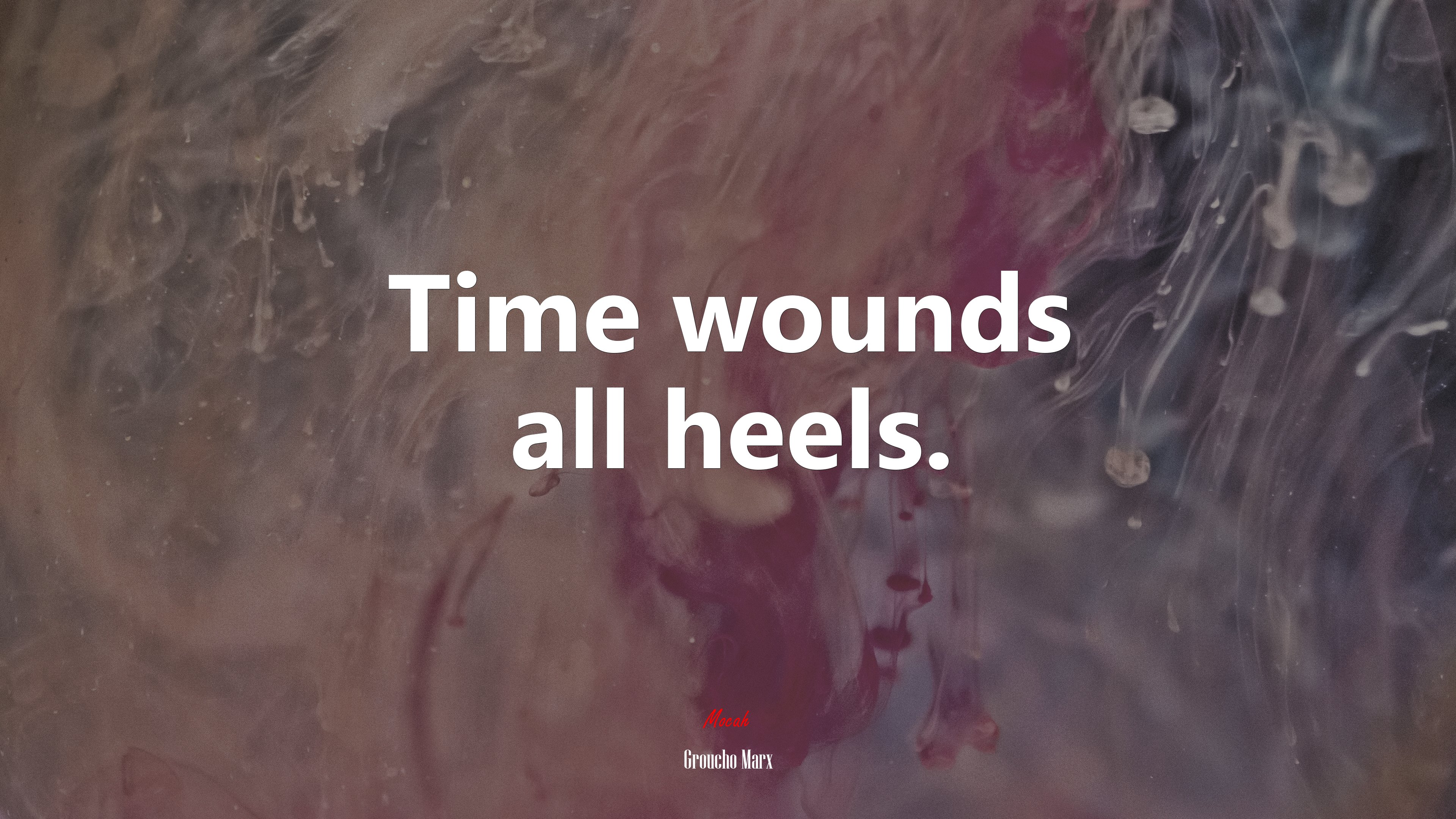 Time wounds all heels. | Groucho Marx quote HD Wallpaper
