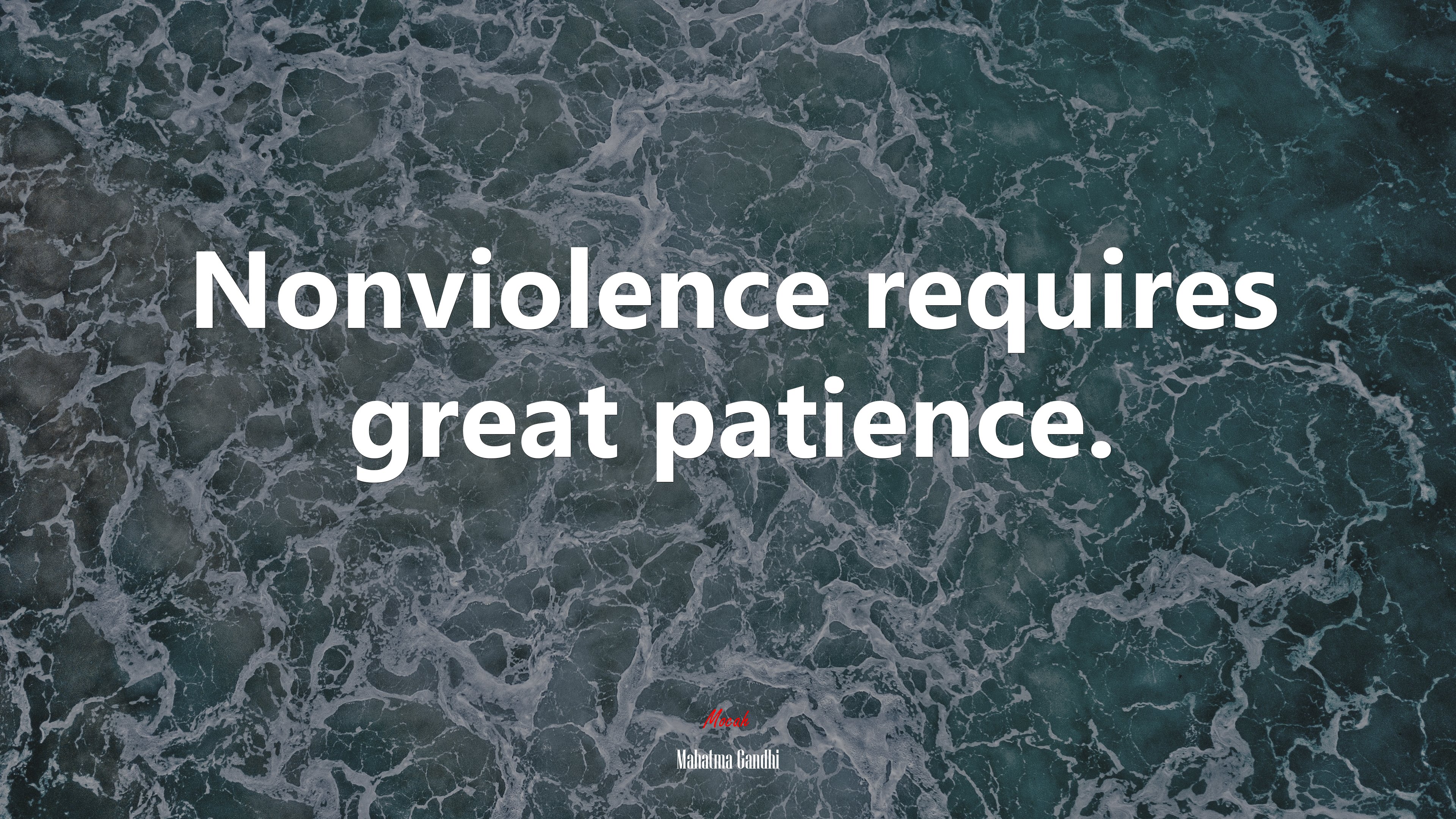 Nonviolence requires great patience. | Mahatma Gandhi quote HD Wallpaper