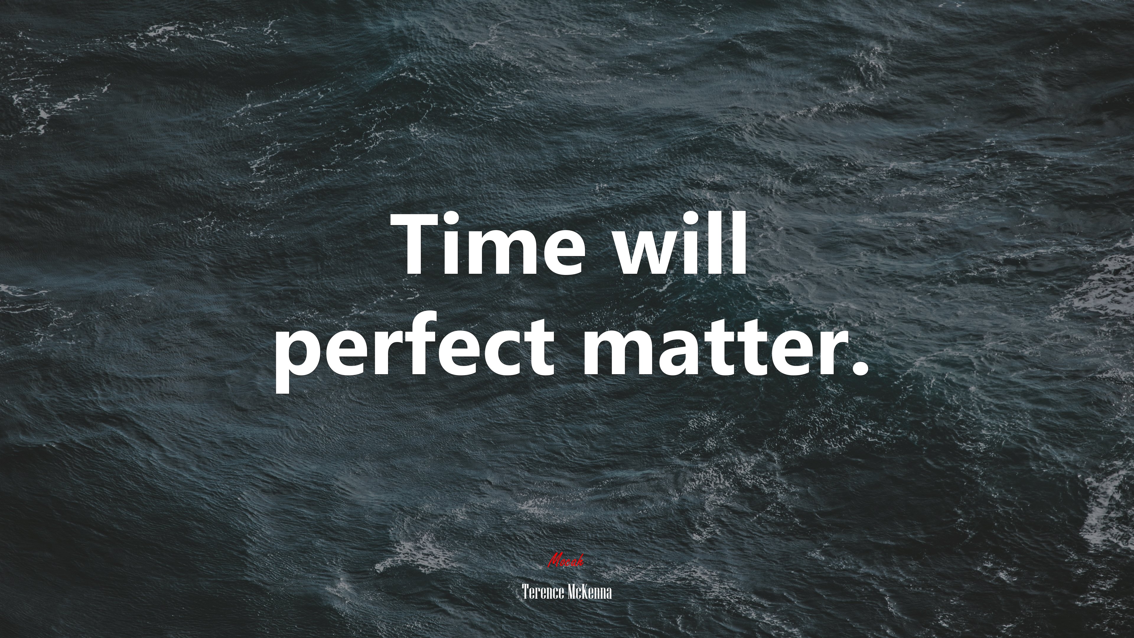 Time will perfect matter. | Terence McKenna quote HD Wallpaper