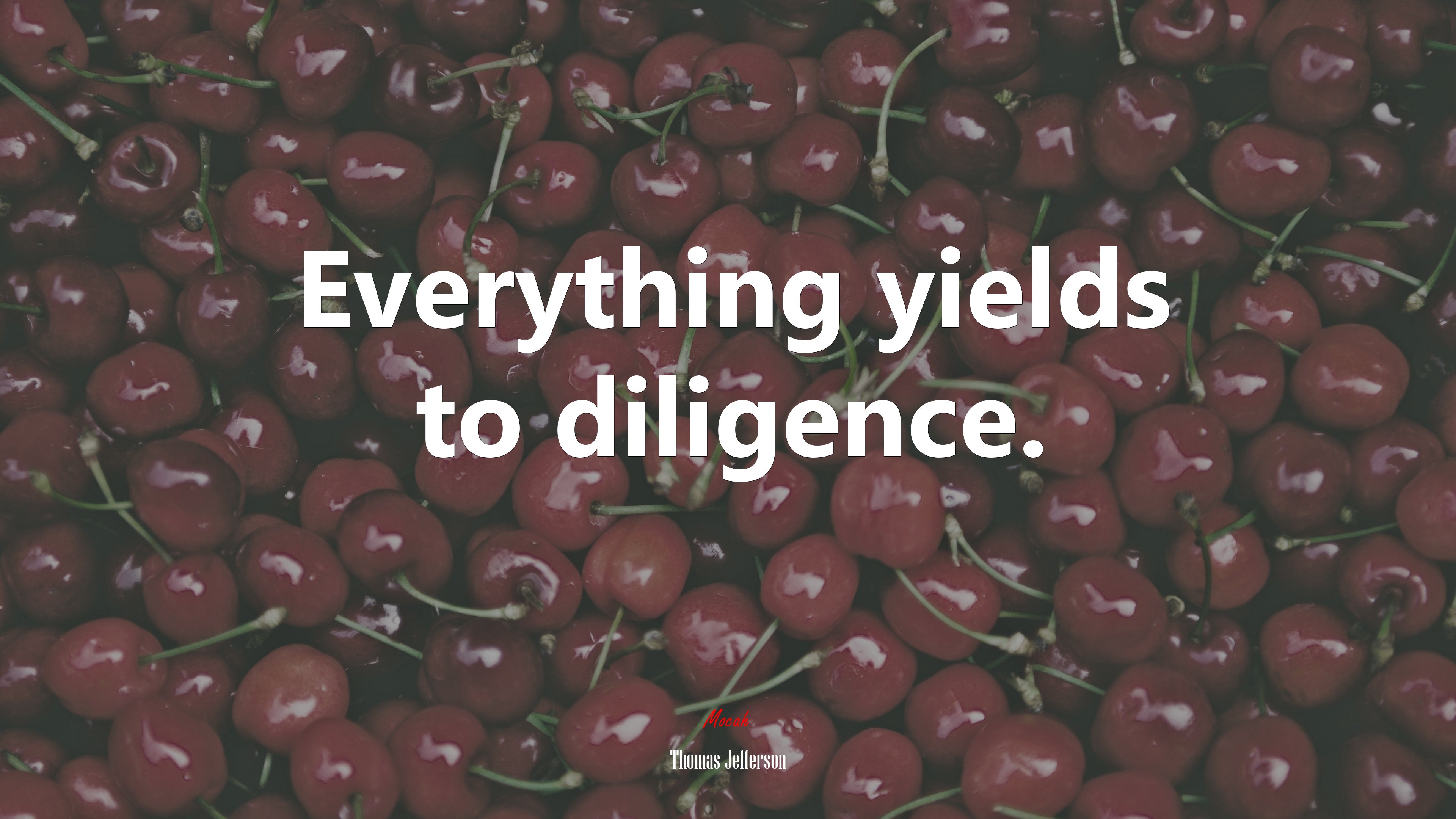 Everything yields to diligence. | Thomas Jefferson quote HD Wallpaper