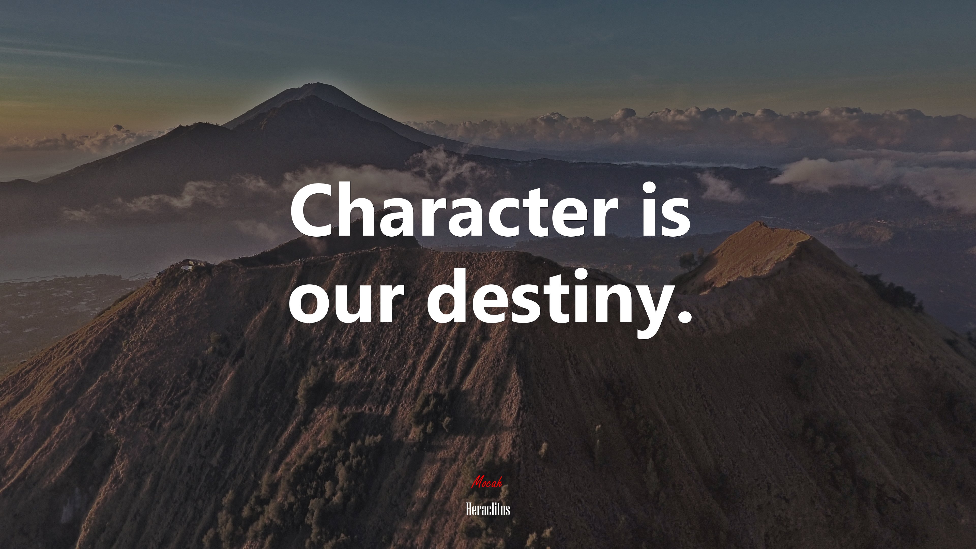 Character is our destiny. | Heraclitus quote HD Wallpaper