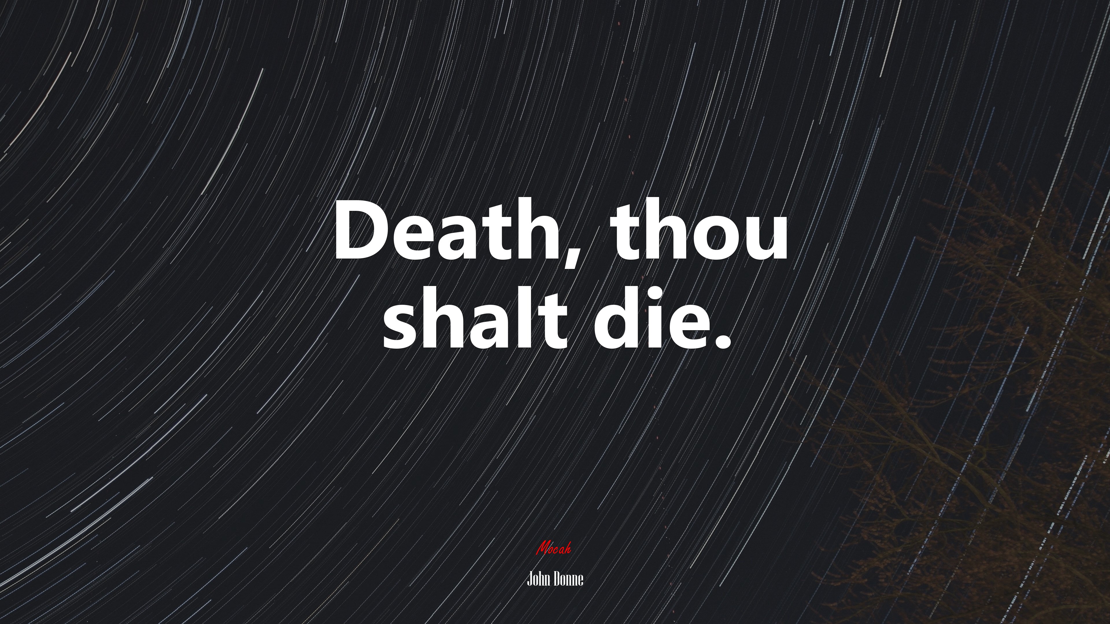 Death, thou shalt die. | John Donne quote HD Wallpaper