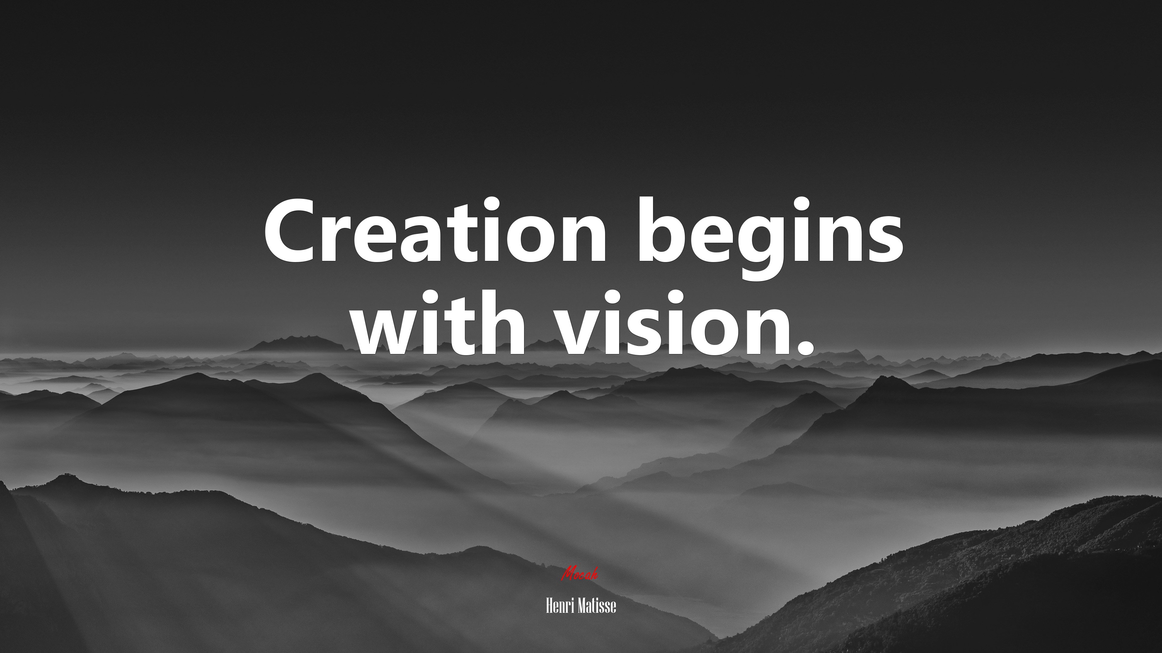Creation begins with vision. | Henri Matisse quote HD Wallpaper