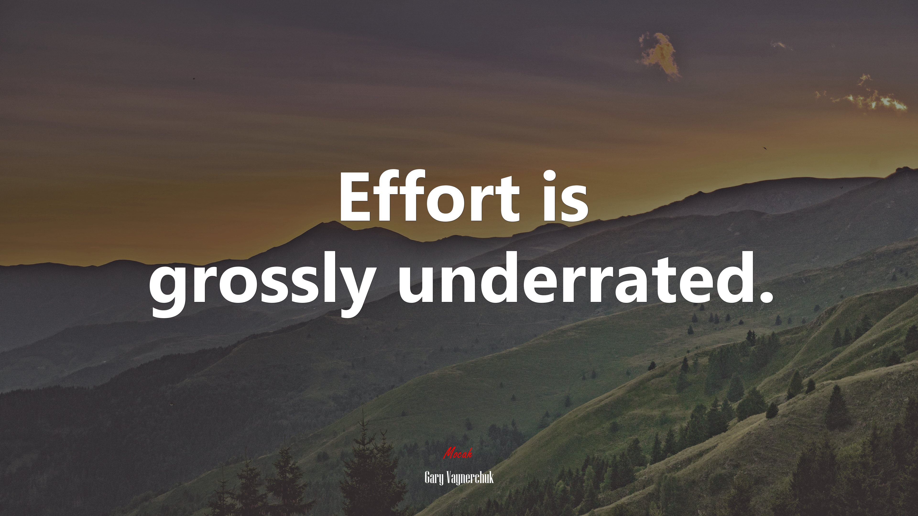Effort is grossly underrated. | Gary Vaynerchuk quote HD Wallpaper