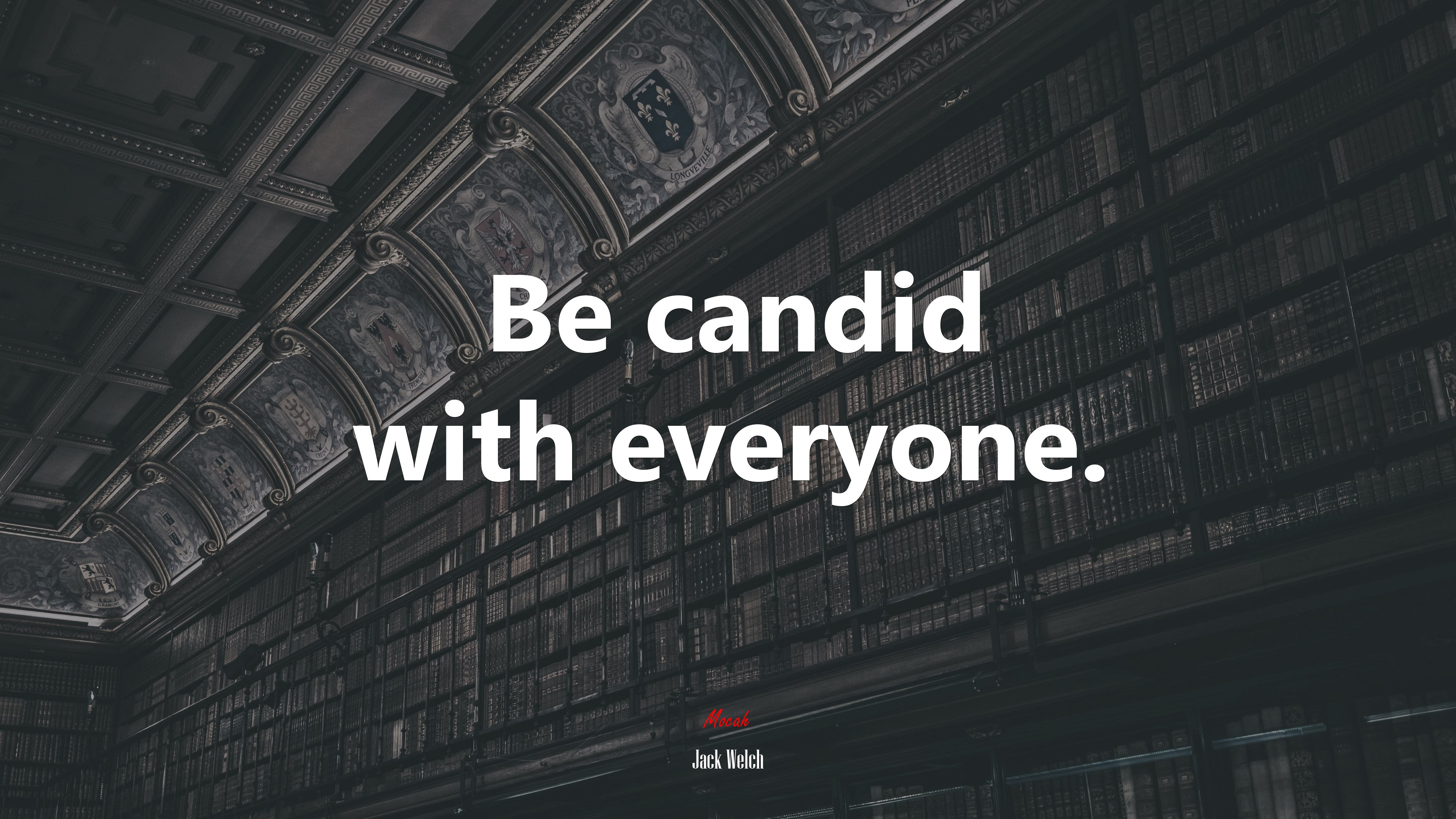 Be candid with everyone. | Jack Welch quote HD Wallpaper