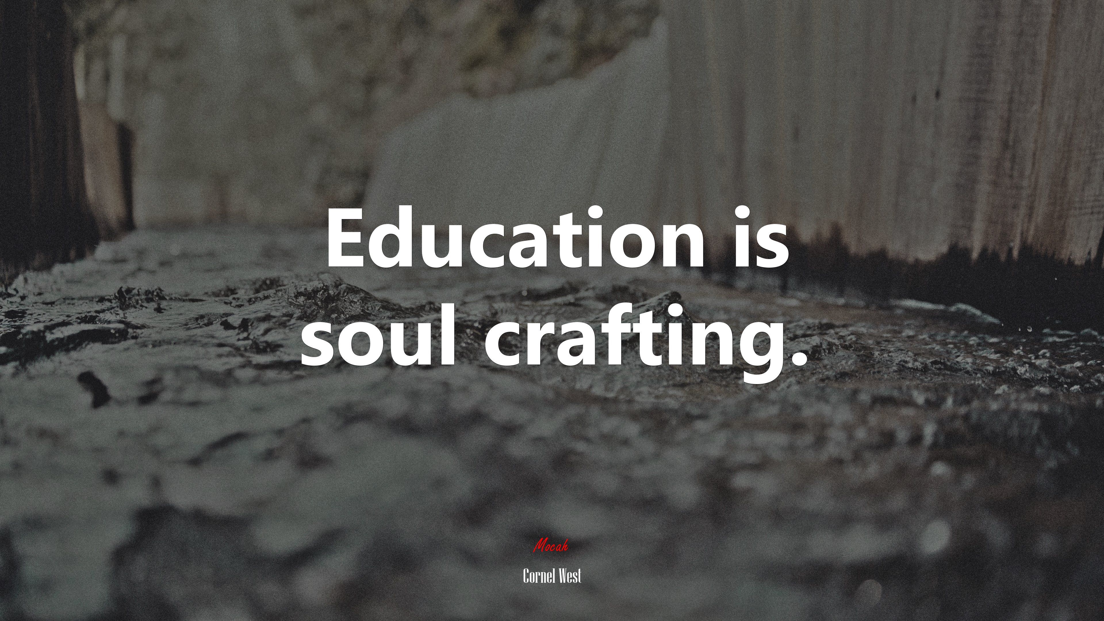 Education is soul crafting. | Cornel West quote HD Wallpaper