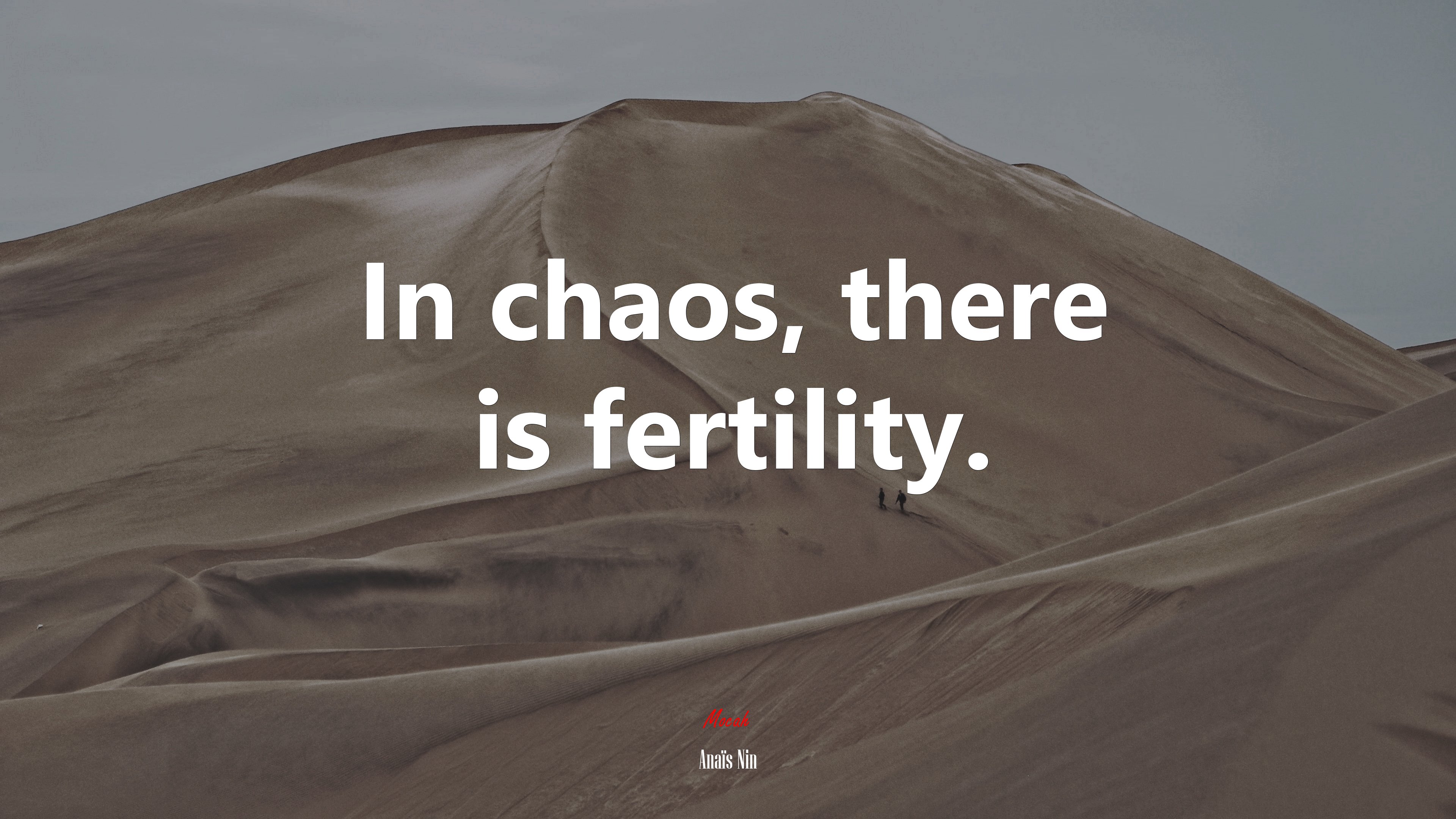 In chaos, there is fertility. | Anaïs Nin quote HD Wallpaper